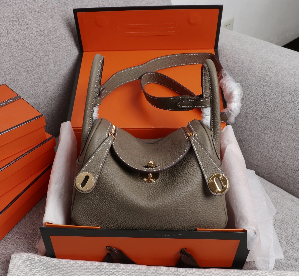 H*ermes Top Bag 20cm Neat 9748