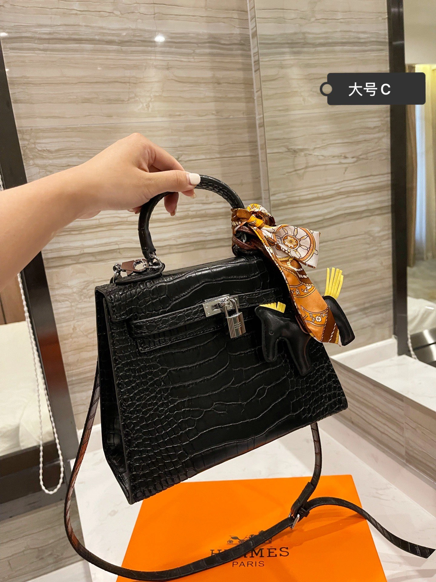 Chic H*ermes Top Bag 25CM 9736