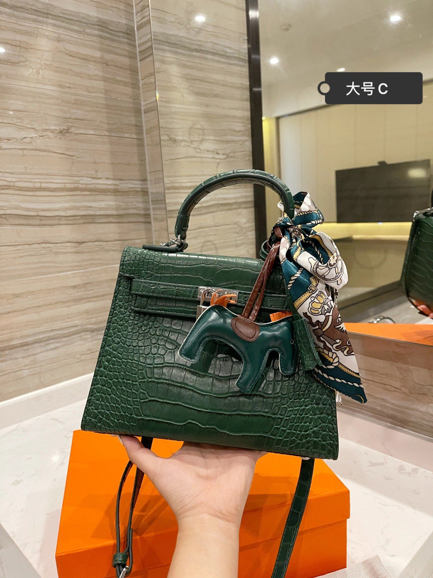 Chic H*ermes Top Bag 25CM 9736
