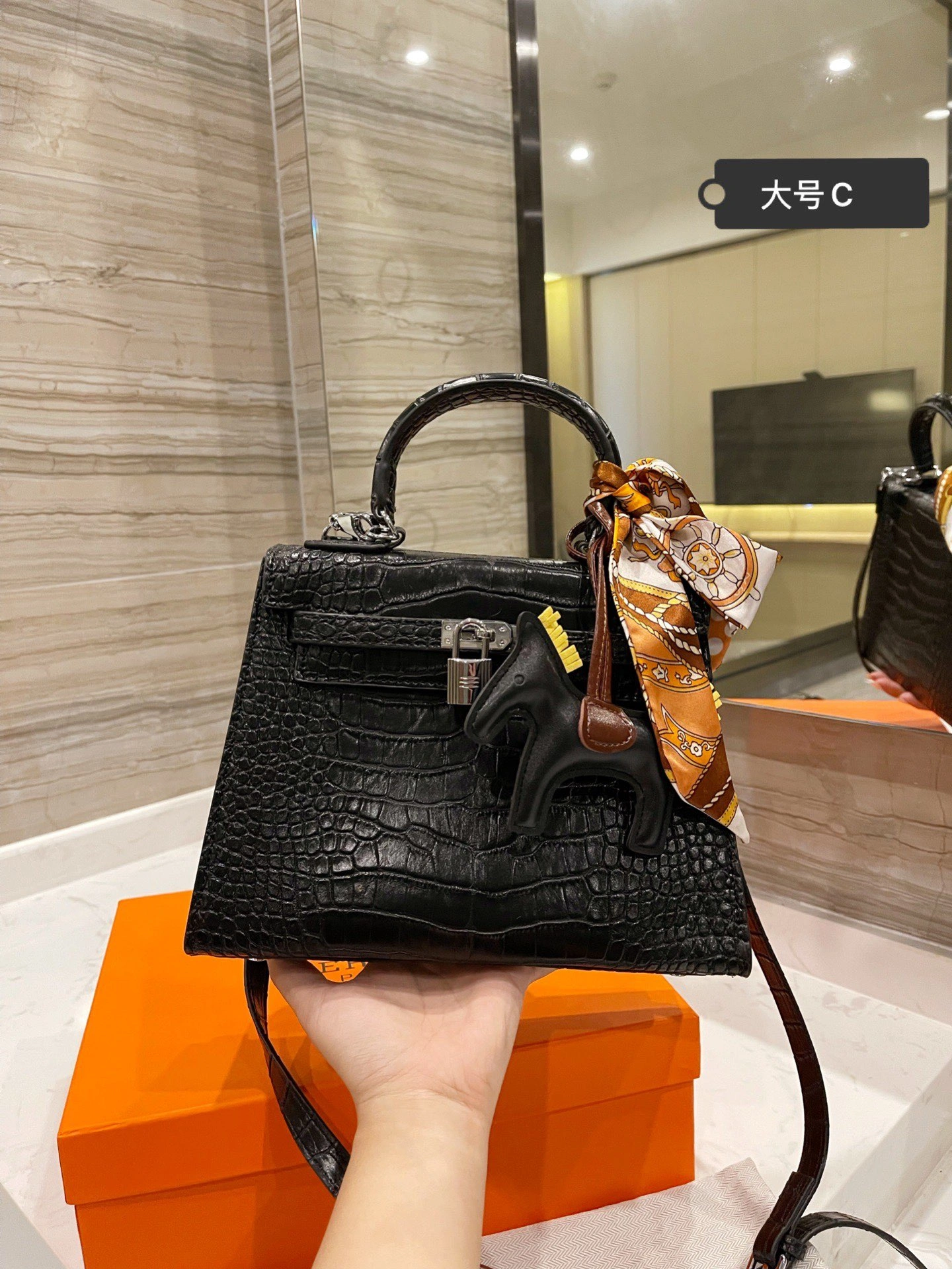Chic H*ermes Top Bag 25CM 9736