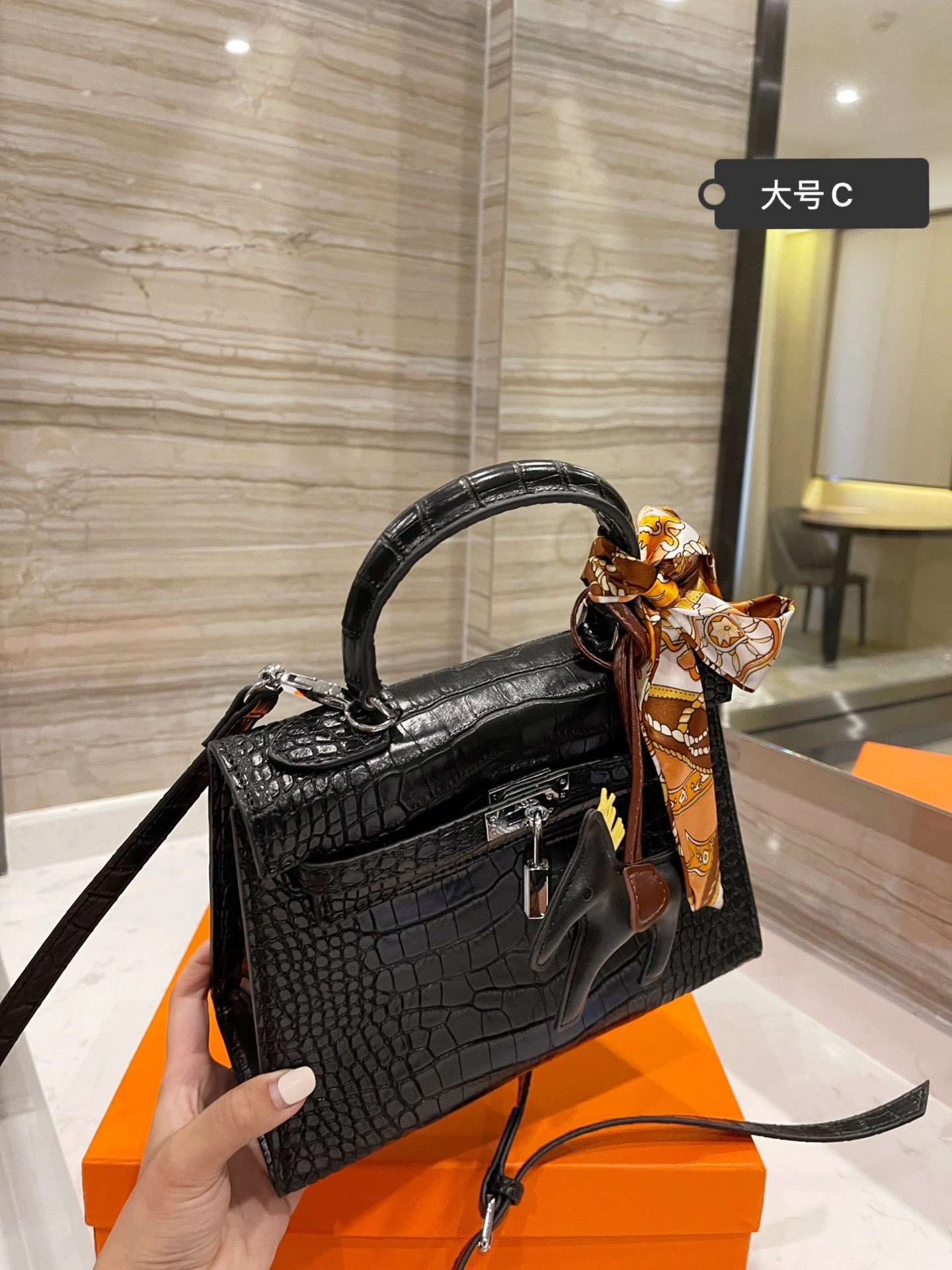 Chic H*ermes Top Bag 25CM 9736
