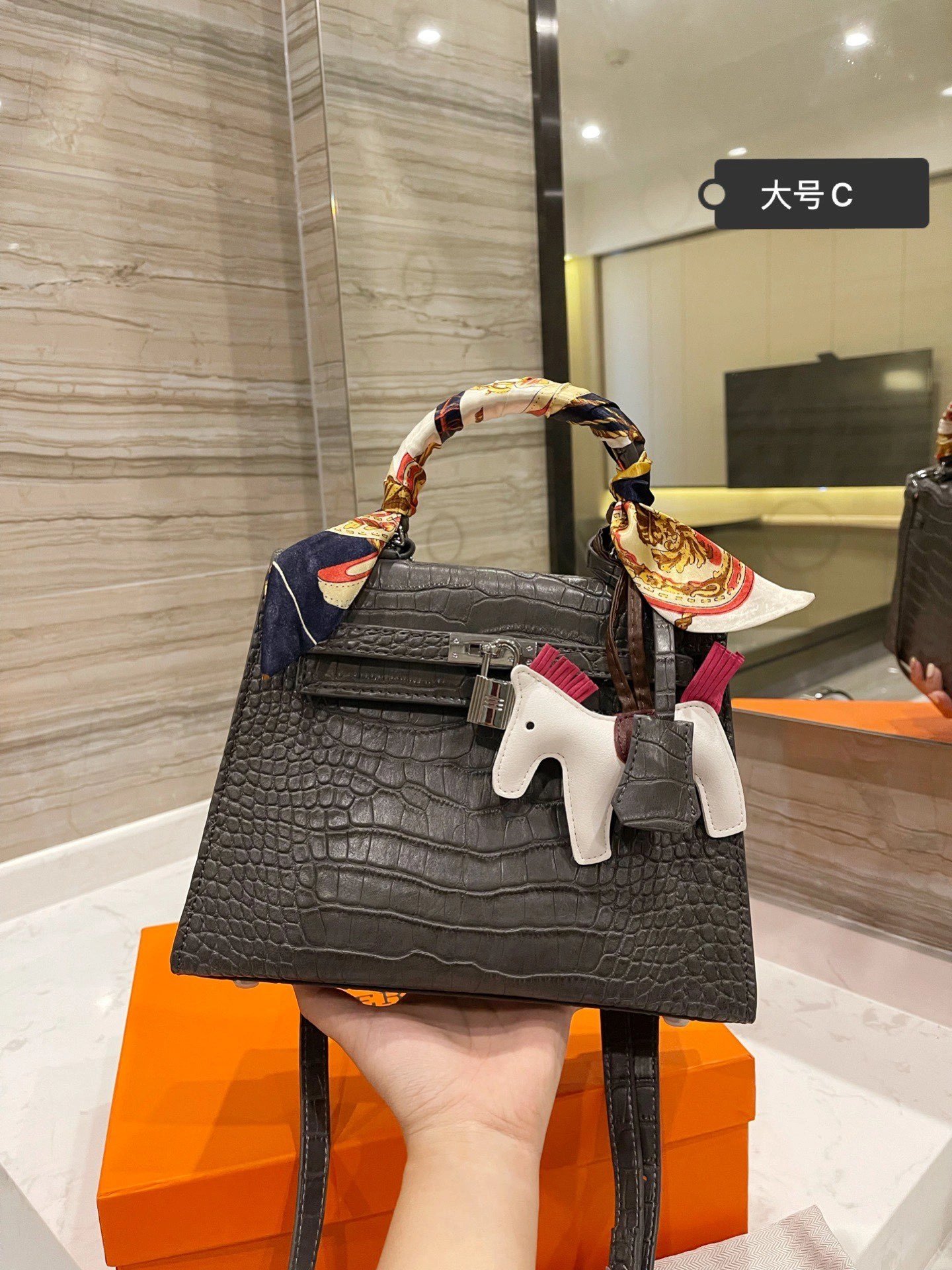 Chic H*ermes Top Bag 25CM 9736