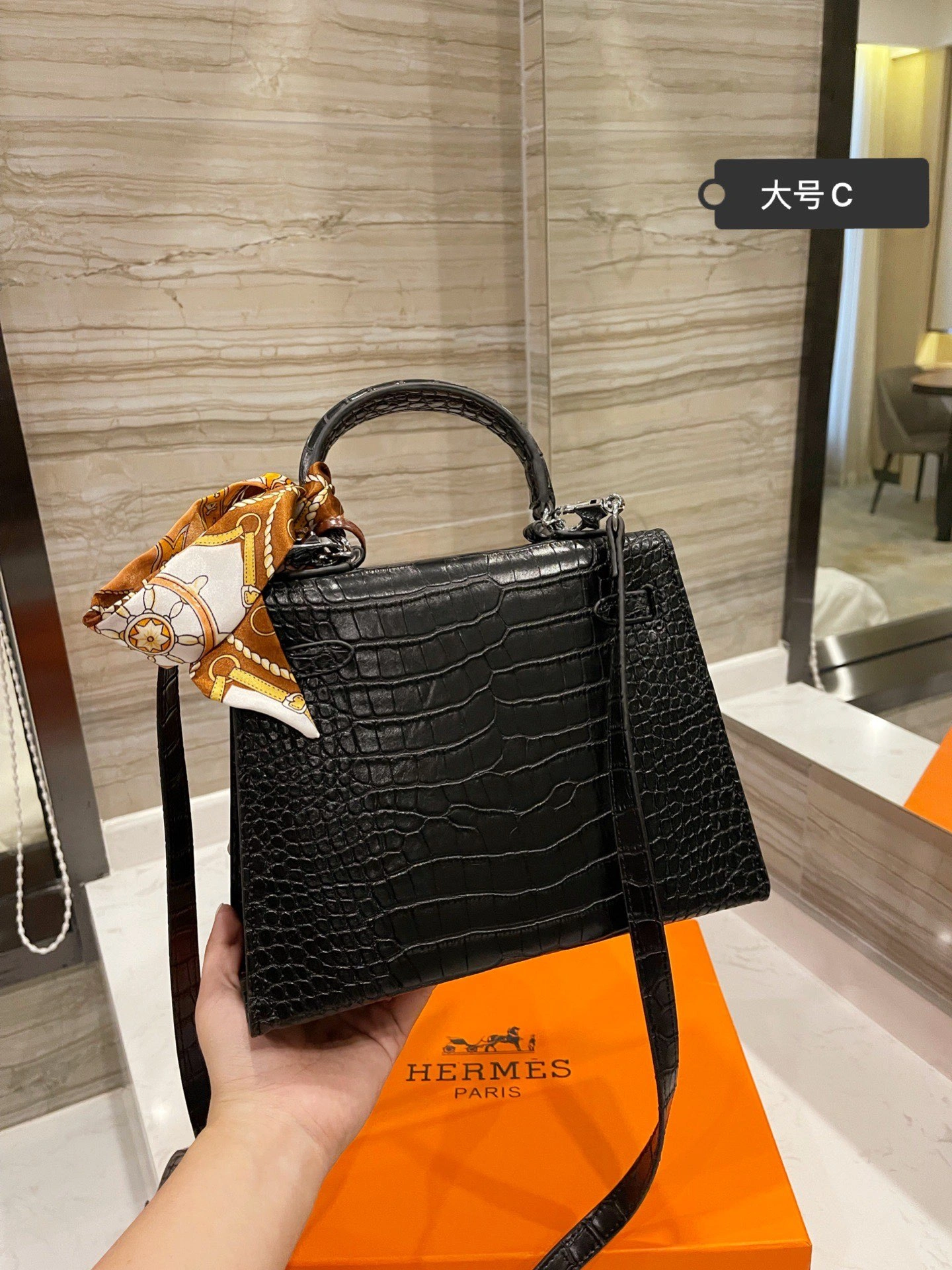 Chic H*ermes Top Bag 25CM 9736