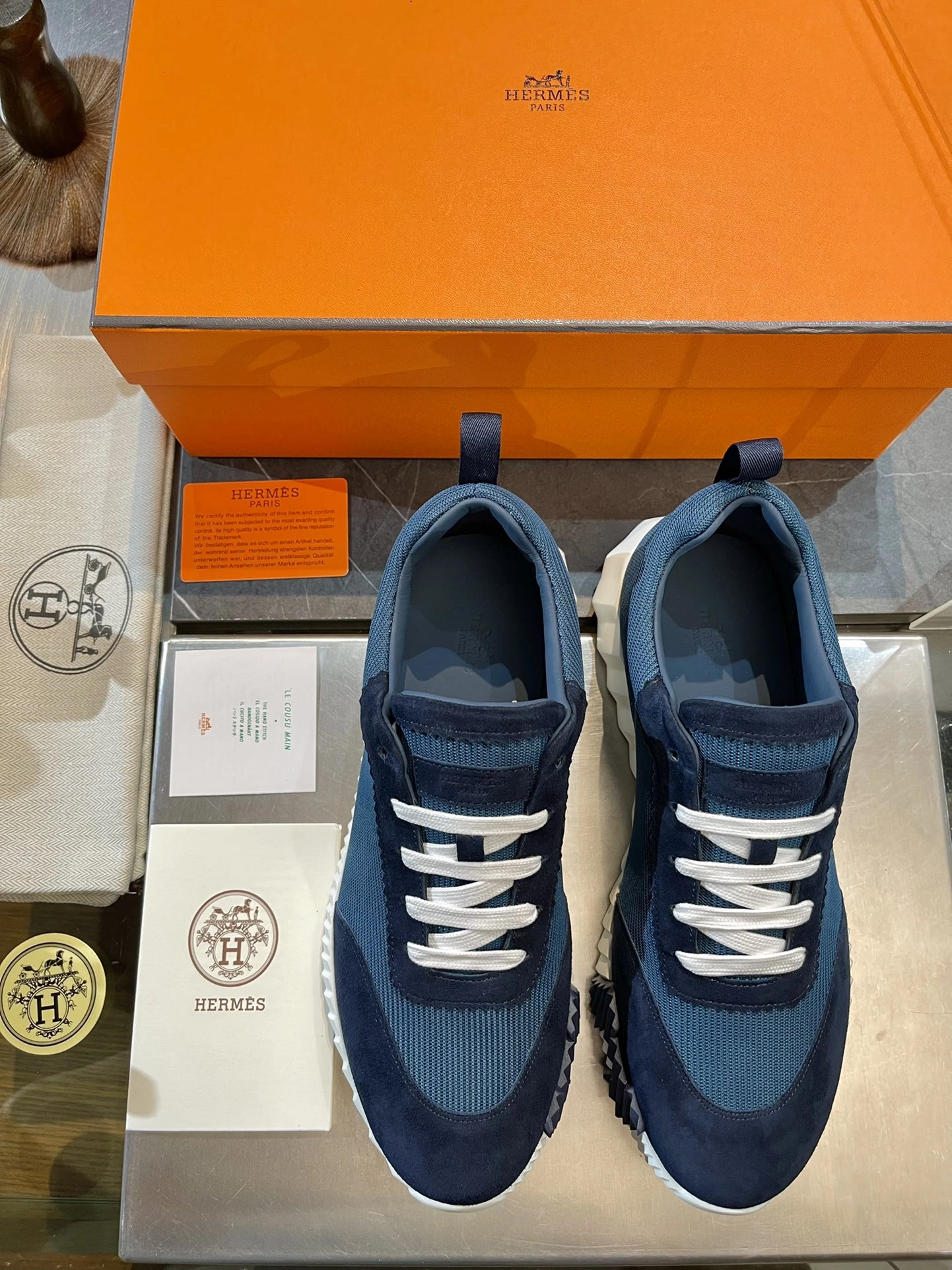 Sophisticated H*ermes Top Sneaker Low RR 20240814- 6827