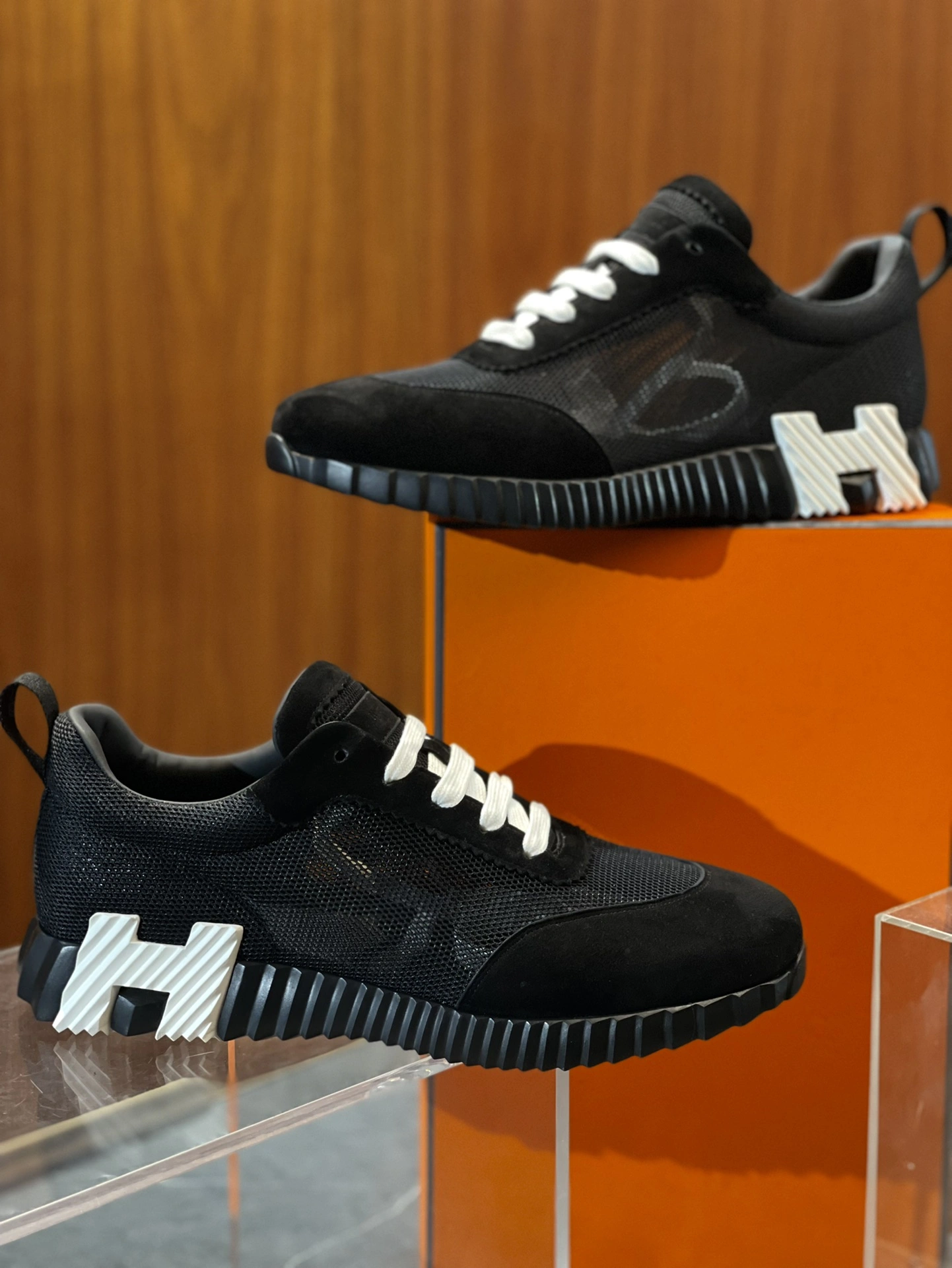 Sophisticated H*ermes Top Sneaker Low RR 20240814- 6827