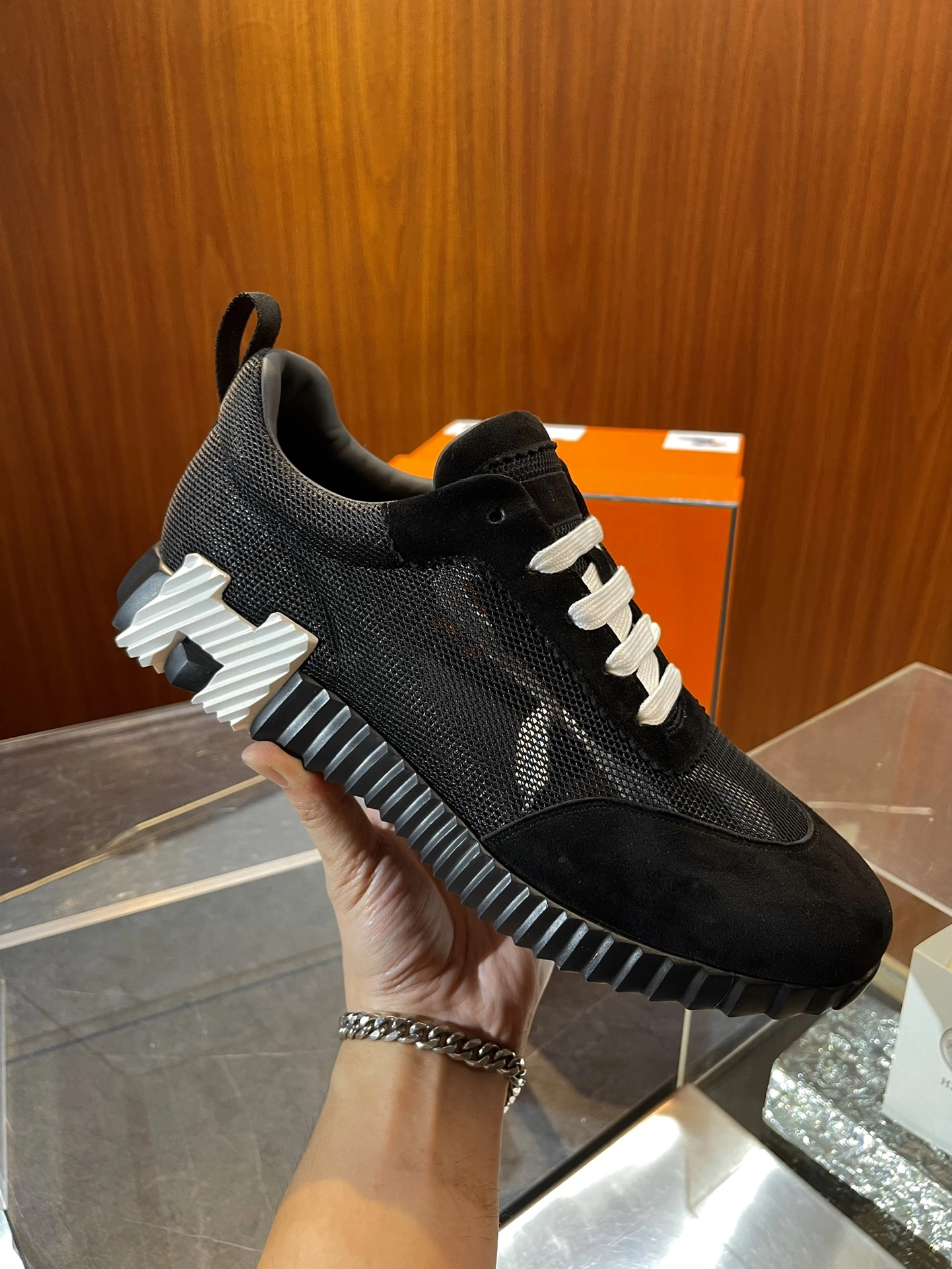 Sophisticated H*ermes Top Sneaker Low RR 20240814- 6827