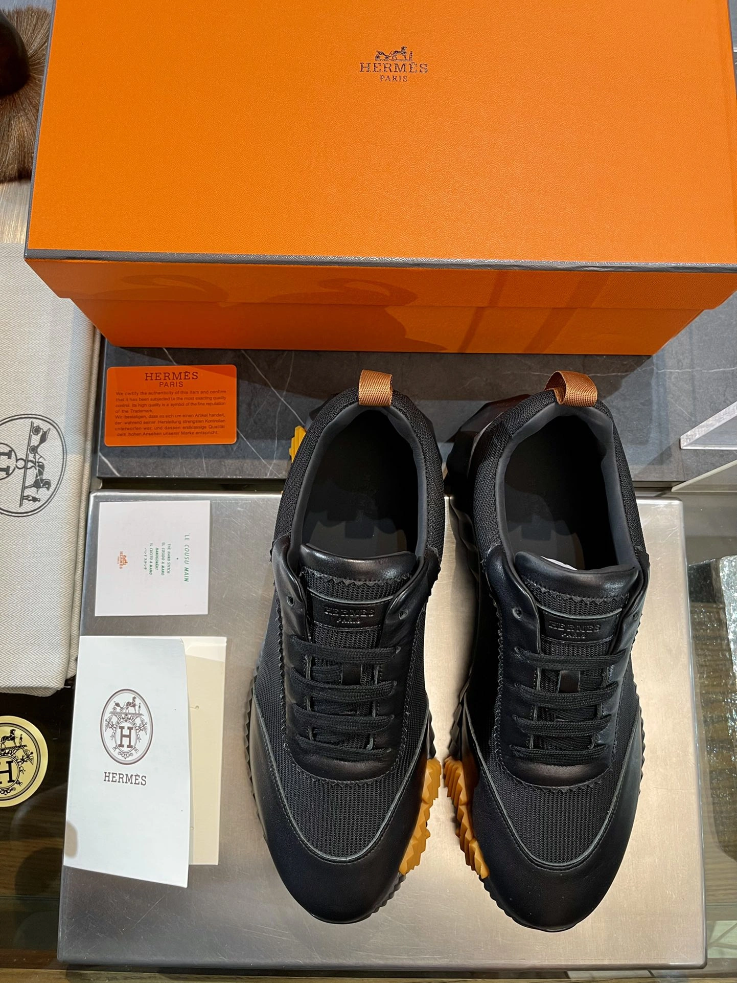 Sophisticated H*ermes Top Sneaker Low RR 20240814- 6827