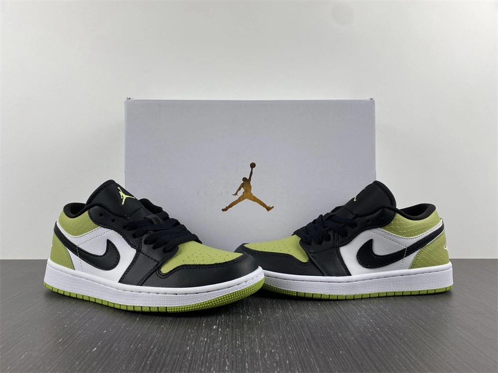 Supportive Jordan 1 Low Snakeskin Vivid Green DX4446 1655