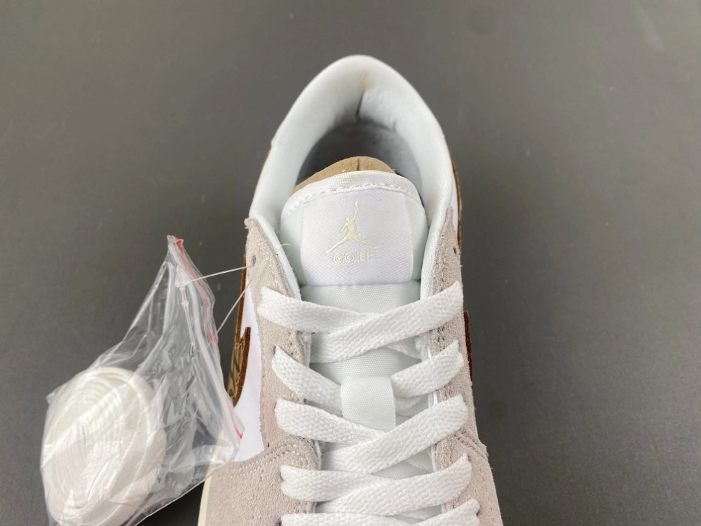 Cozy Jordan 1 Retro Low Golf Light Orewood Elephant DD9315- 1330