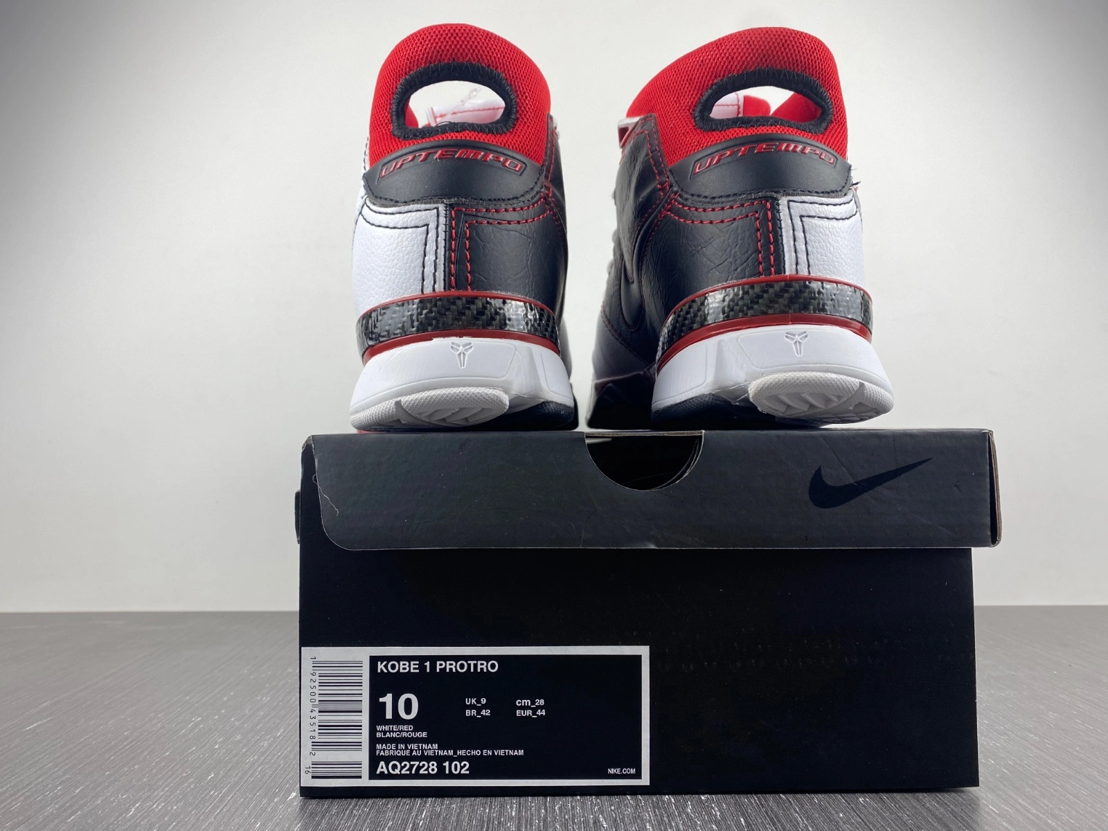 Kobe 1 Protro White Black Red (All Star) AQ2728- QuickDry 1117