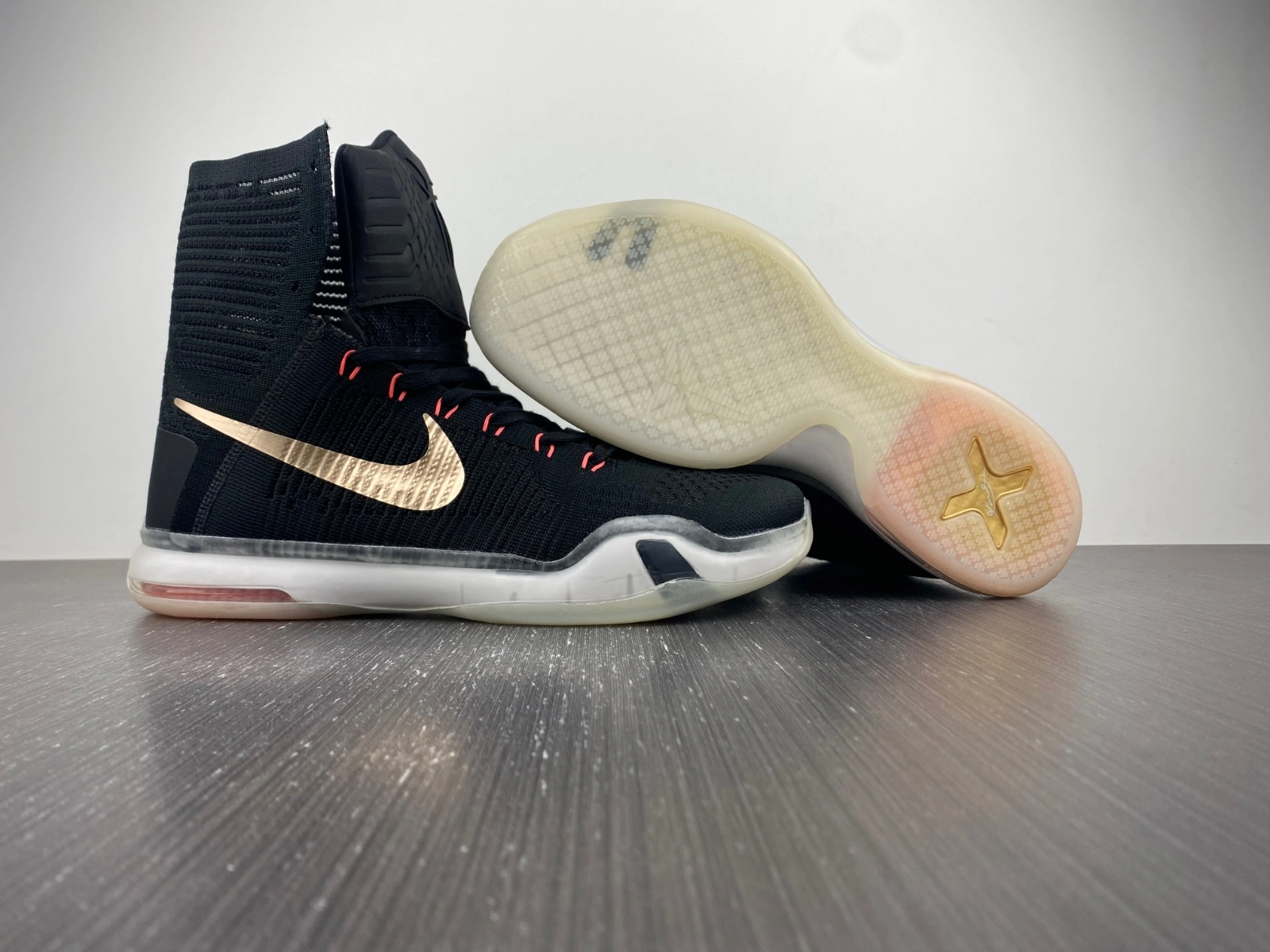 Kobe 10 Elite Rose Gold Black White Hot Lava Metal Red Bronze 718763- Attractive 1116