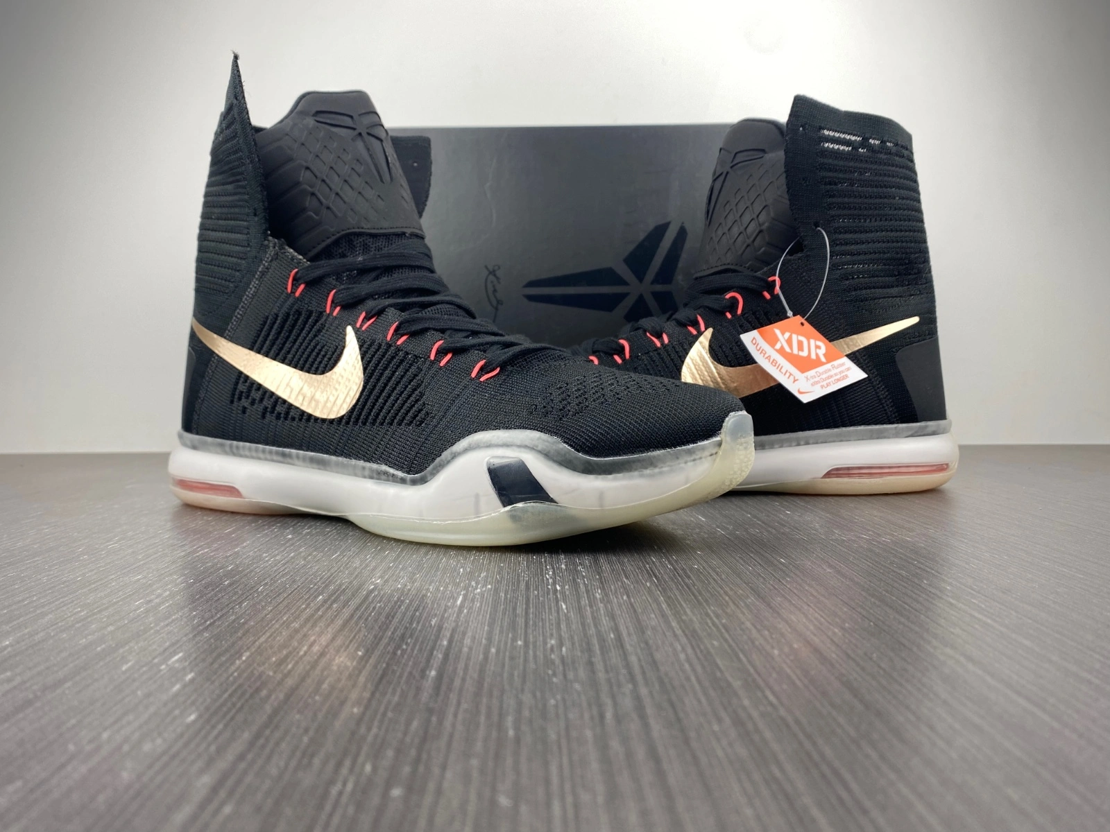Kobe 10 Elite Rose Gold Black White Hot Lava Metal Red Bronze 718763- Attractive 1116