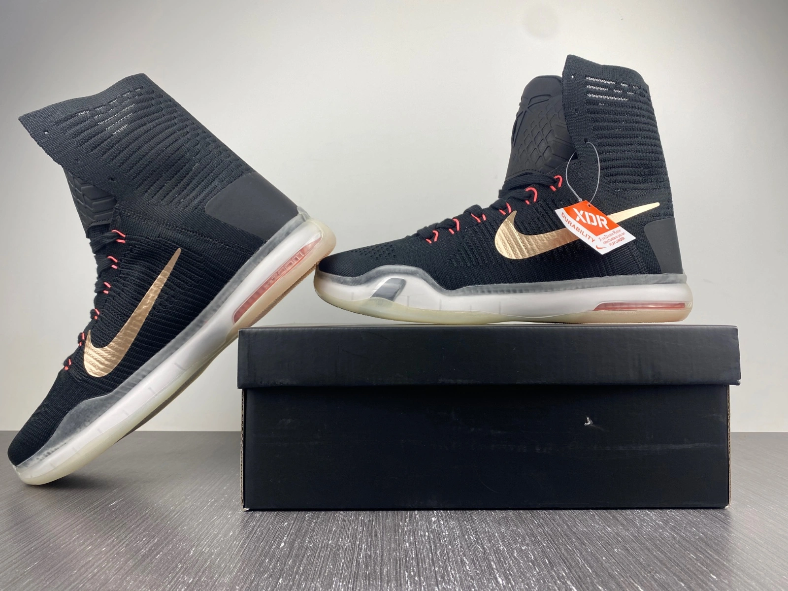 Kobe 10 Elite Rose Gold Black White Hot Lava Metal Red Bronze 718763- Attractive 1116