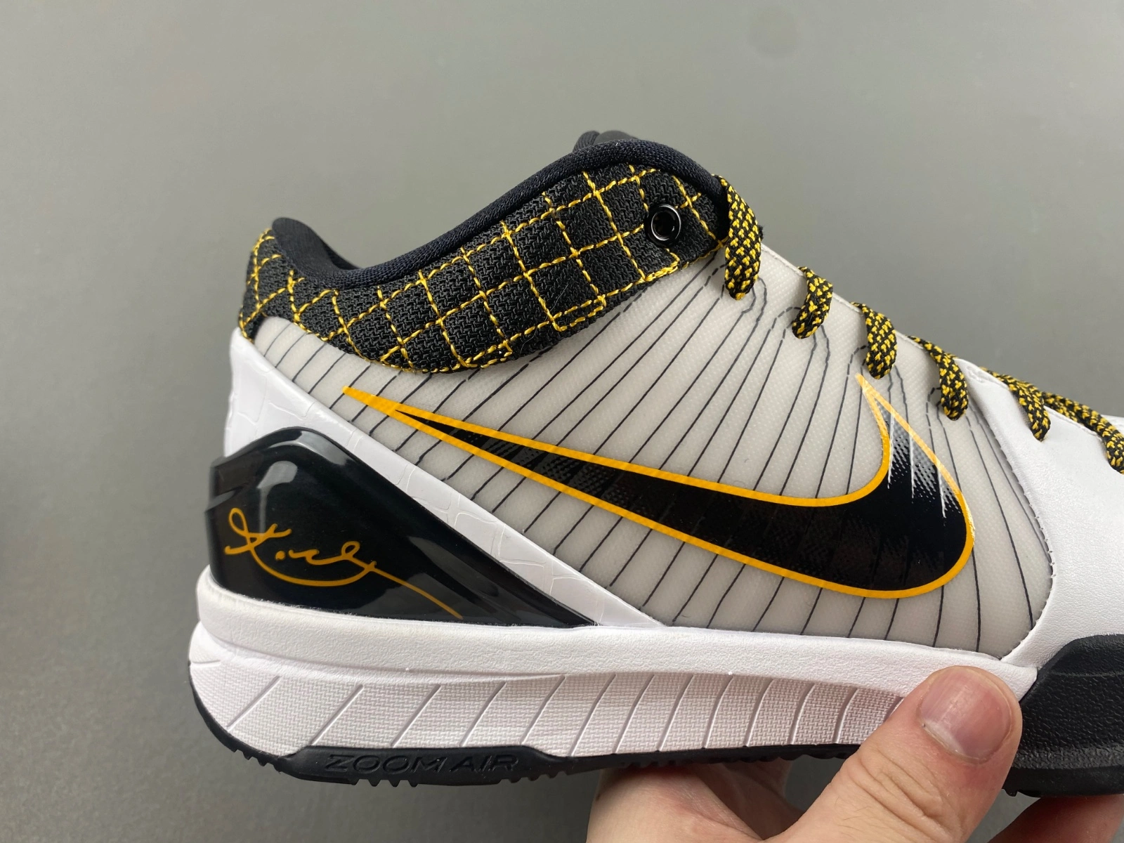 Kobe 4 Protro White Black Del Sol AV6339- Durable 1012
