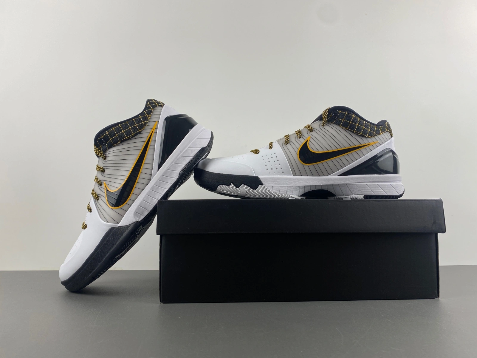 Kobe 4 Protro White Black Del Sol AV6339- Durable 1012