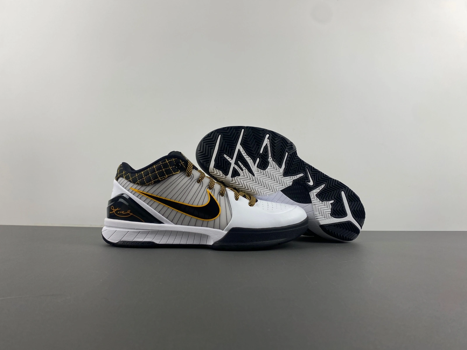 Kobe 4 Protro White Black Del Sol AV6339- Durable 1012