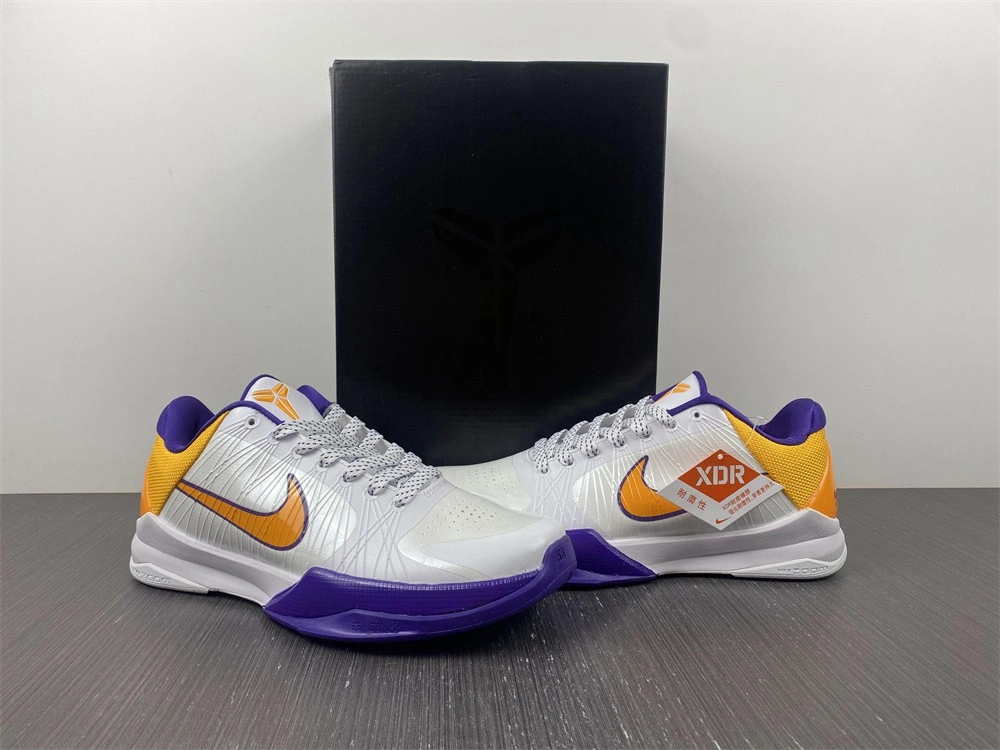 Comfortable Kobe 5 Lakers 386429-102 386430- 1131