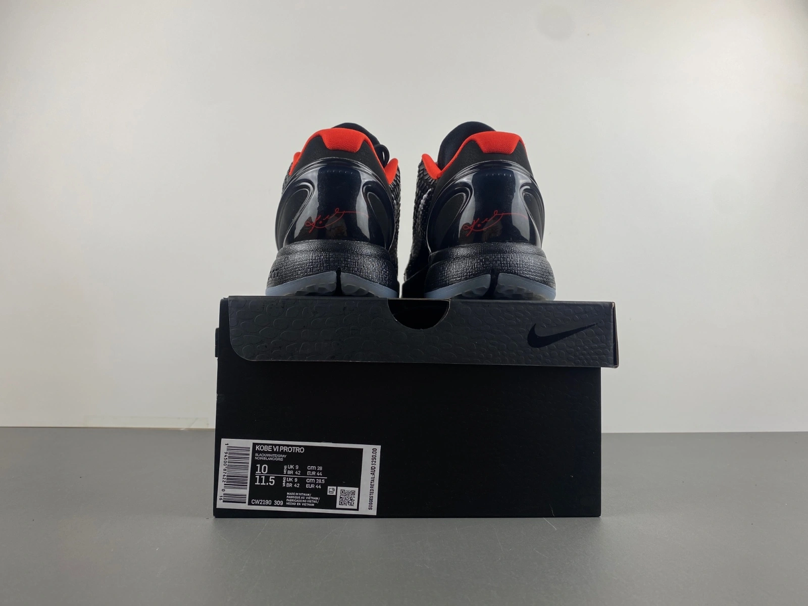 Affordable Kobe 6 Protro Black Red CW2190- 999
