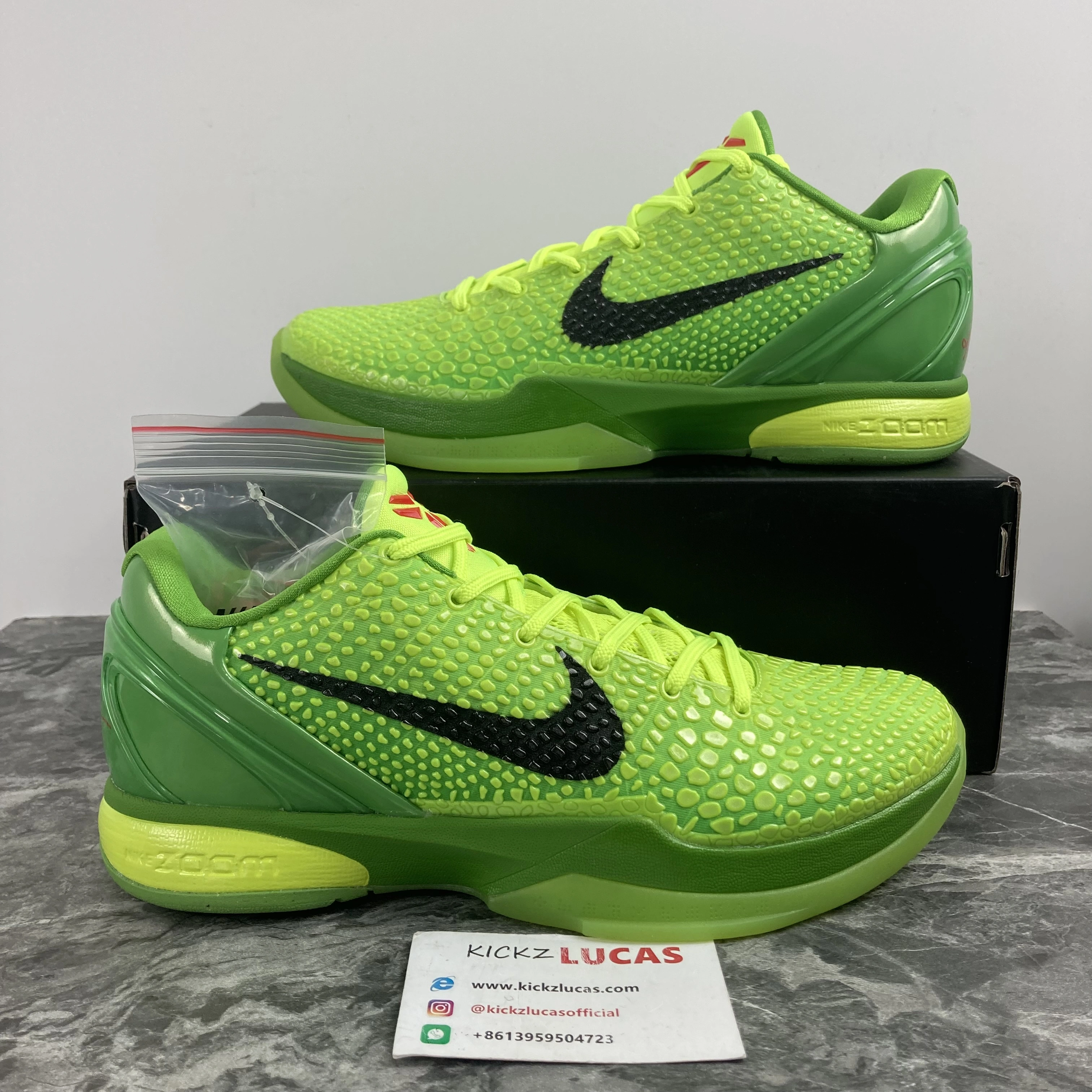 Sophisticated Kobe 6 Protro Grinch CW2190- 1130