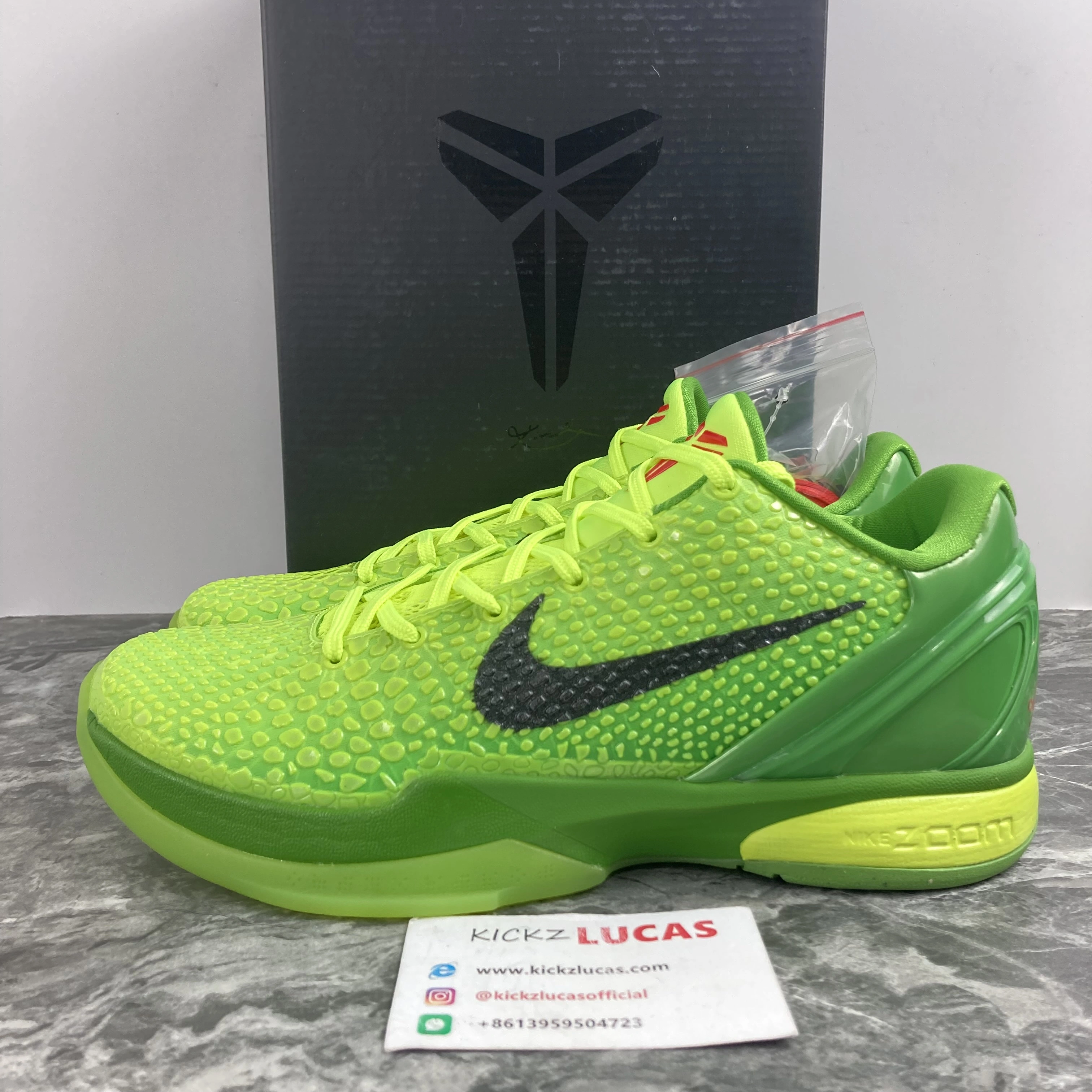 Sophisticated Kobe 6 Protro Grinch CW2190- 1130
