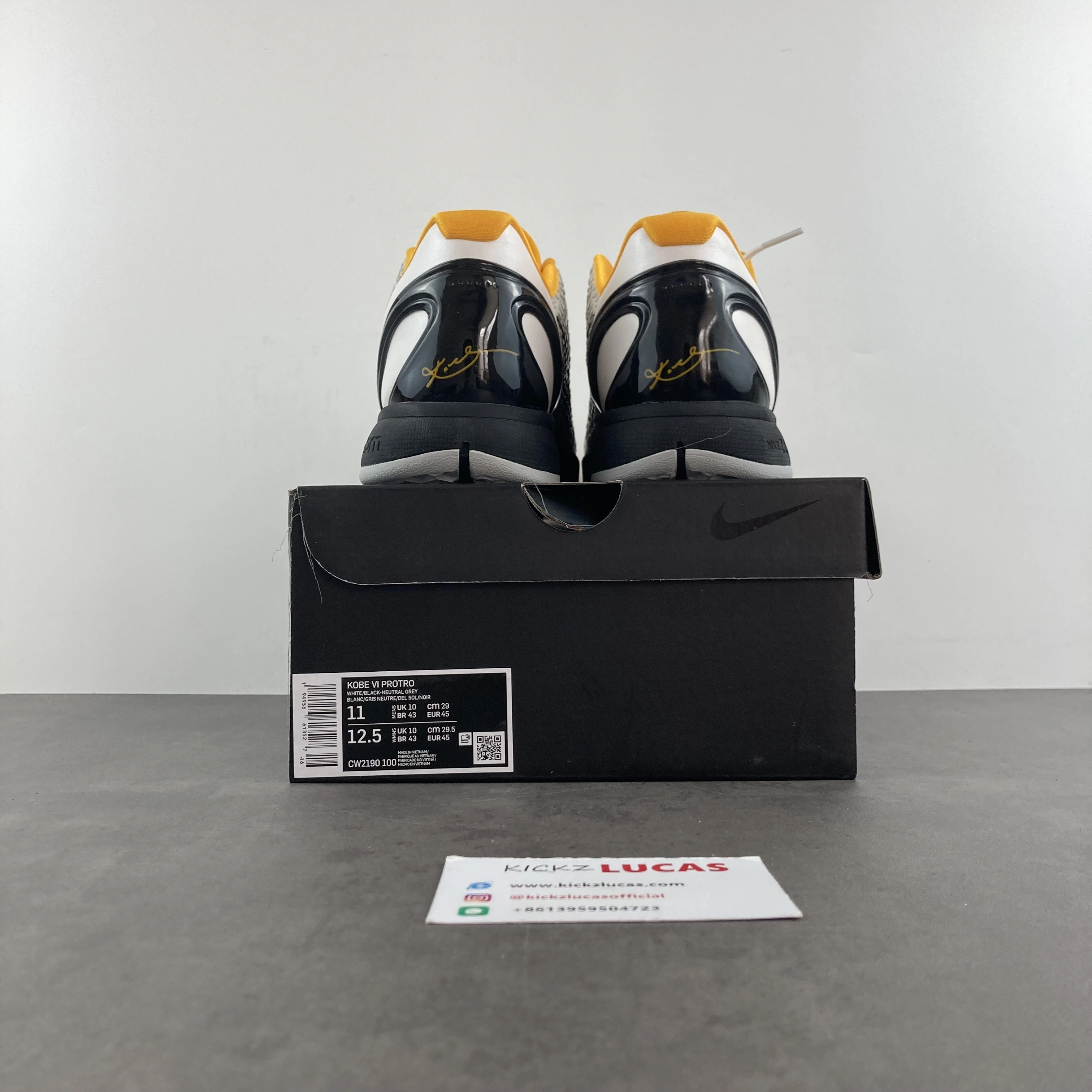 Kobe 6 Protro Playoff Pack White Del Sol CW2190- Original 1132