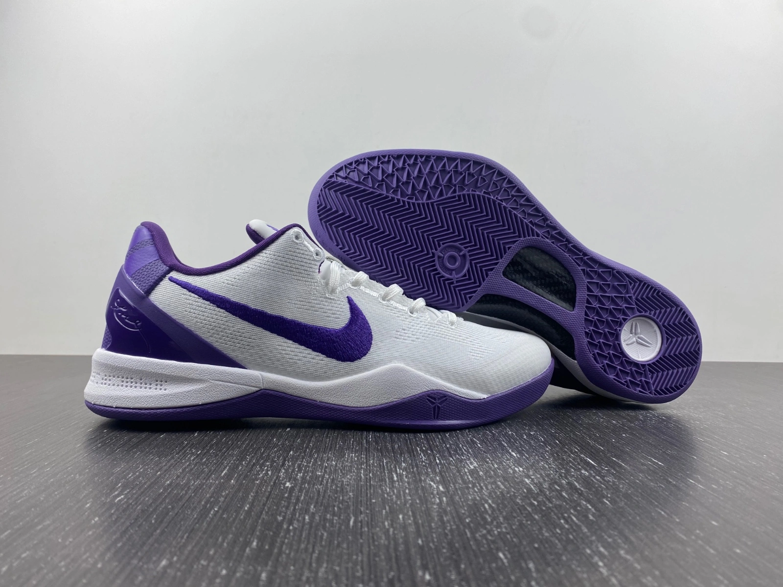 Compact Kobe 8 Protro White Court Purple FQ3549- 1094