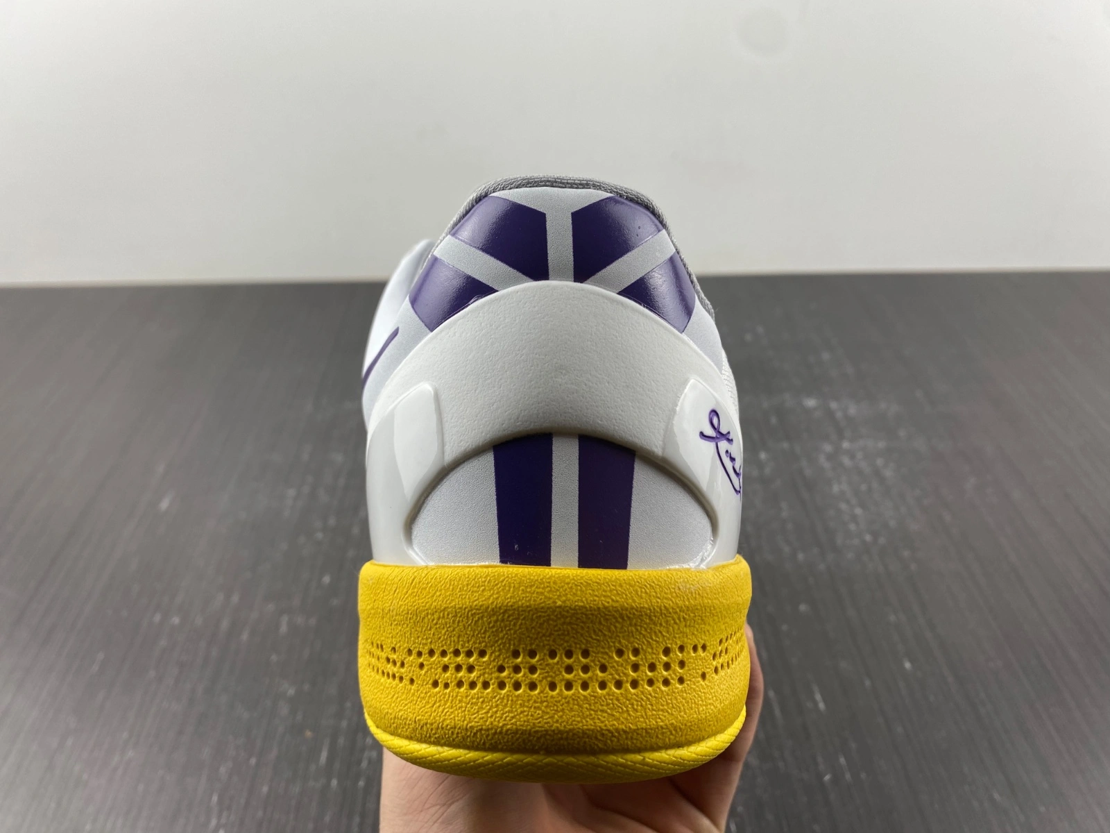 Fashionable Kobe 8 white yellow purple 555035- 1119