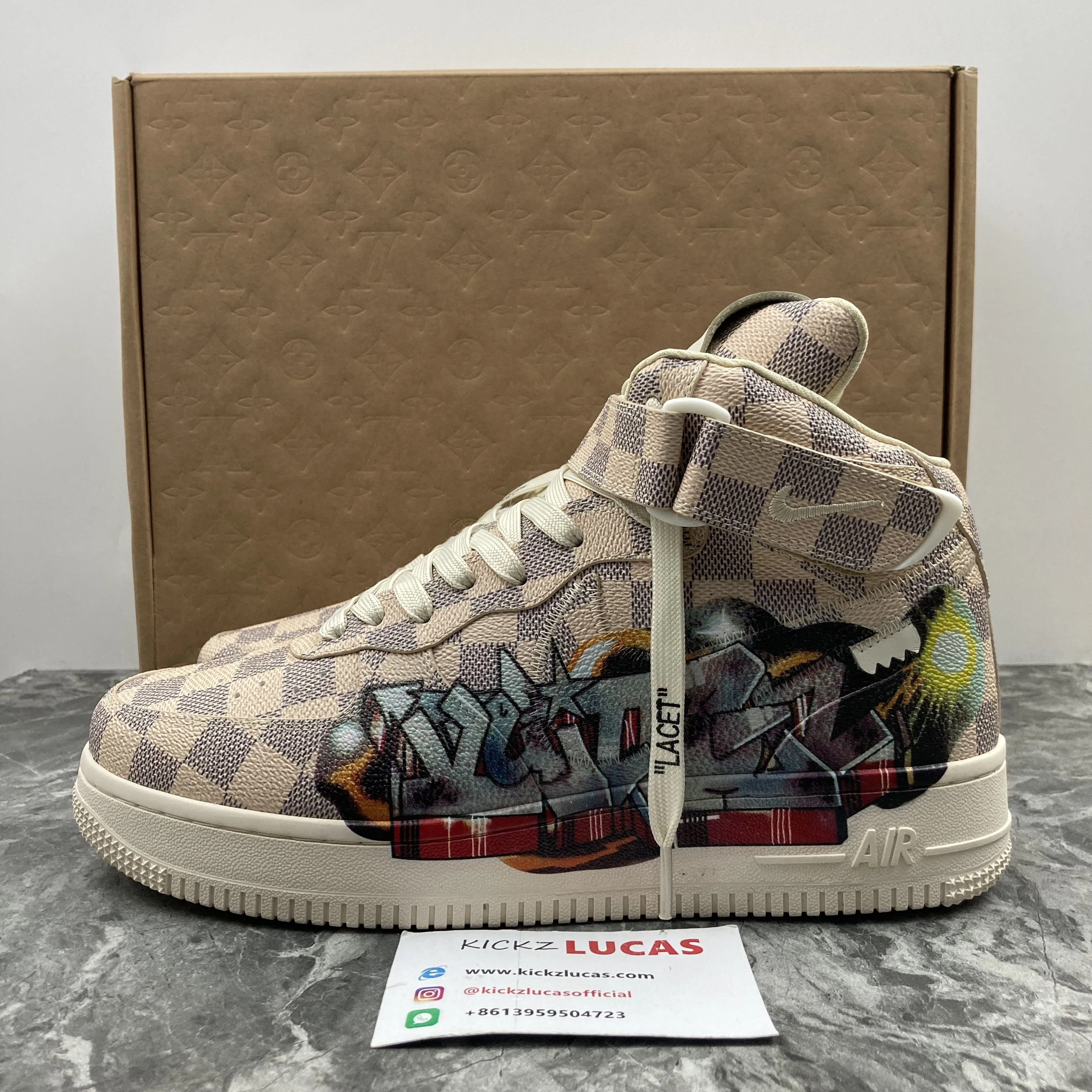 Efficient L*V Air Force 1 Mid By Virgil Abloh Graffiti 4140