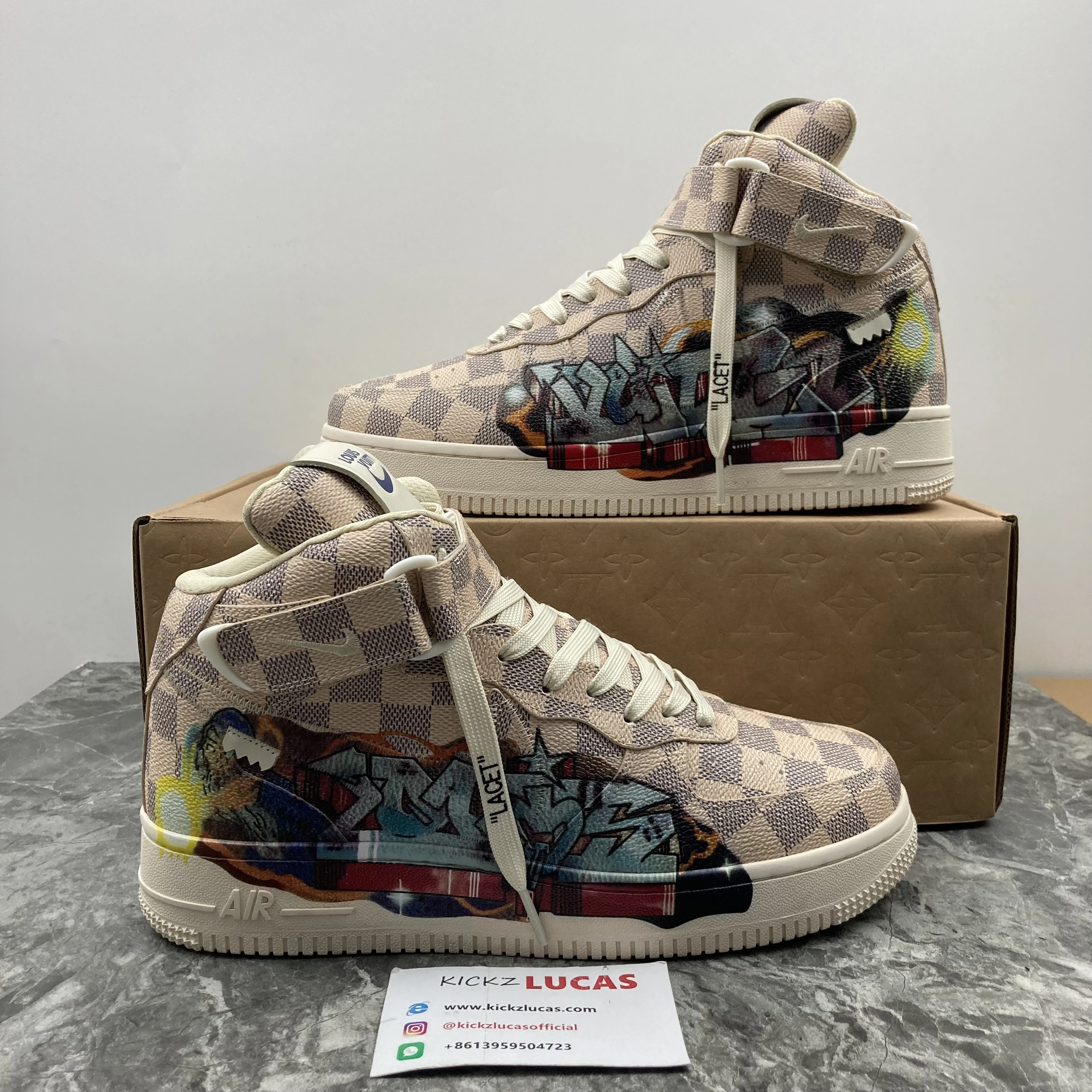 Efficient L*V Air Force 1 Mid By Virgil Abloh Graffiti 4140
