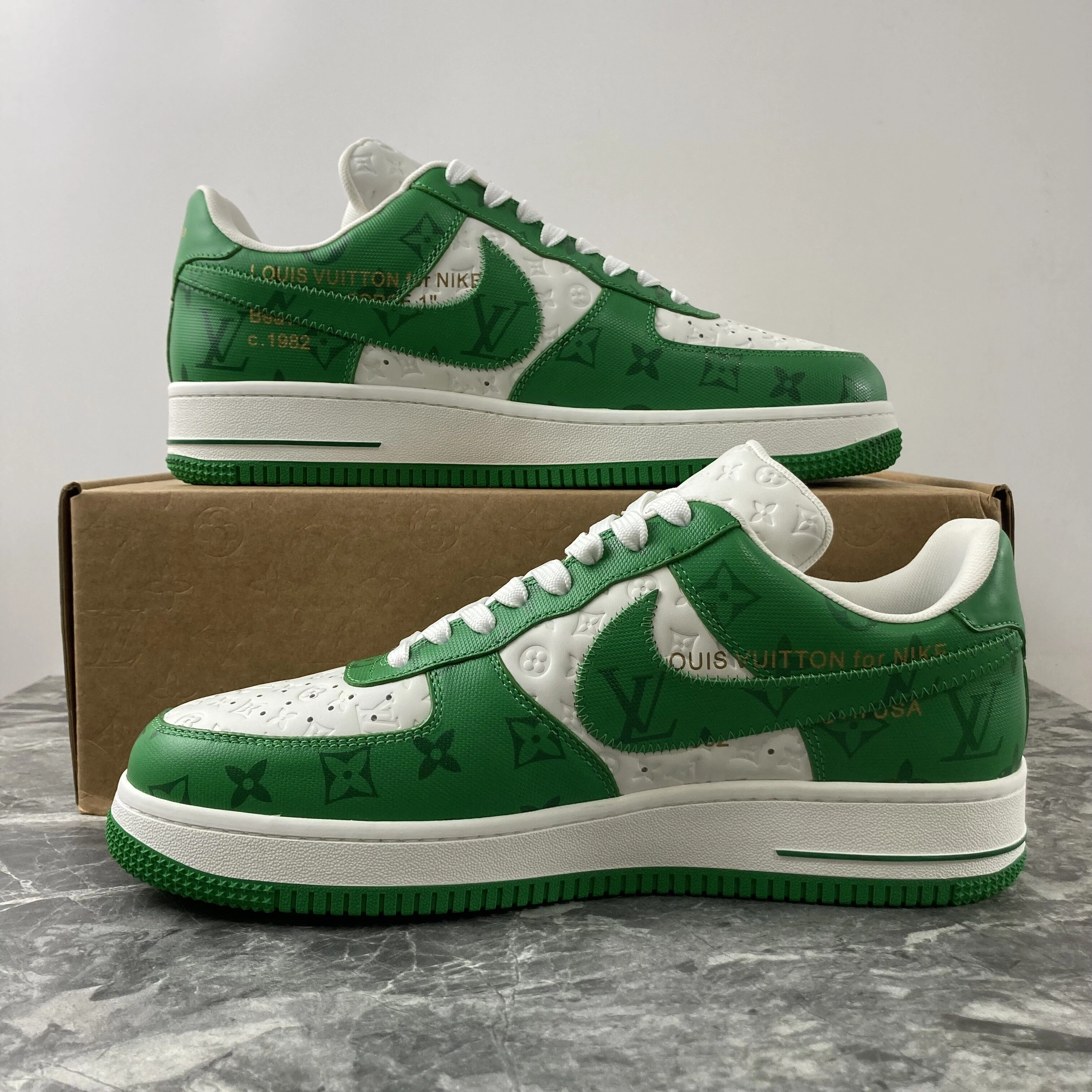 WrinkleFree L*V X Air Force 1 Low By Virgil Abloh White Green 780