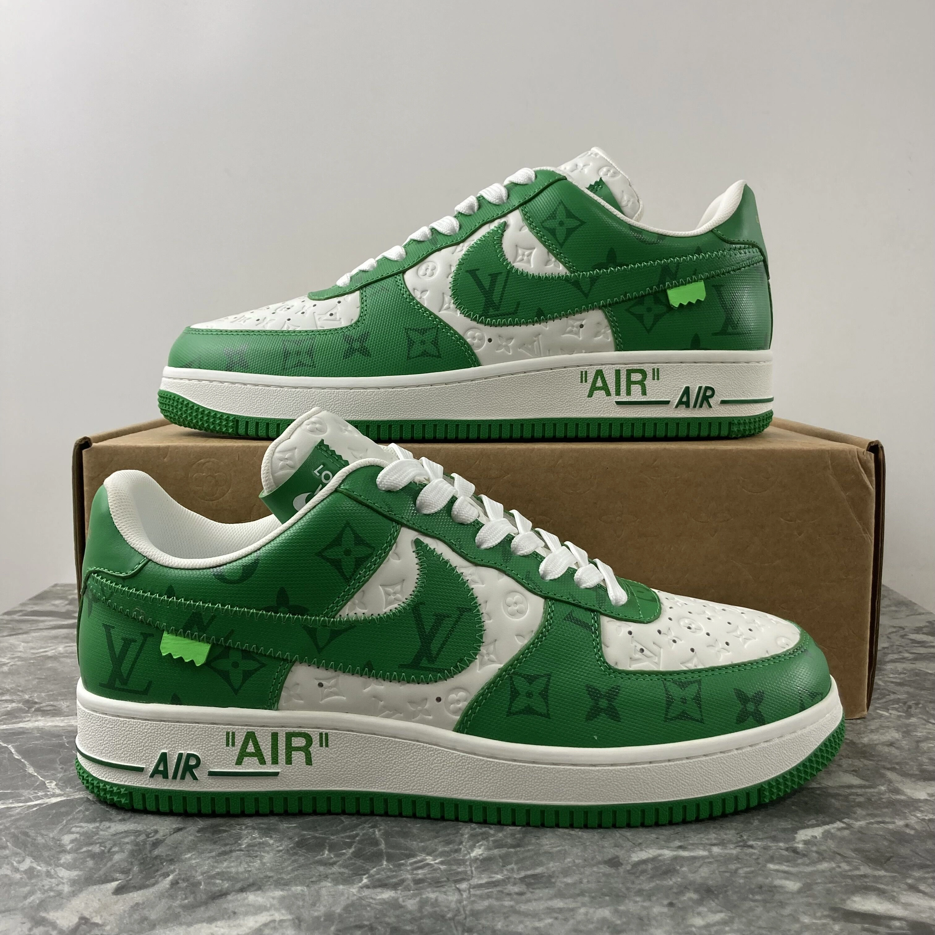Affordable L*V X Air Force 1 Low By Virgil Abloh White Green 4155