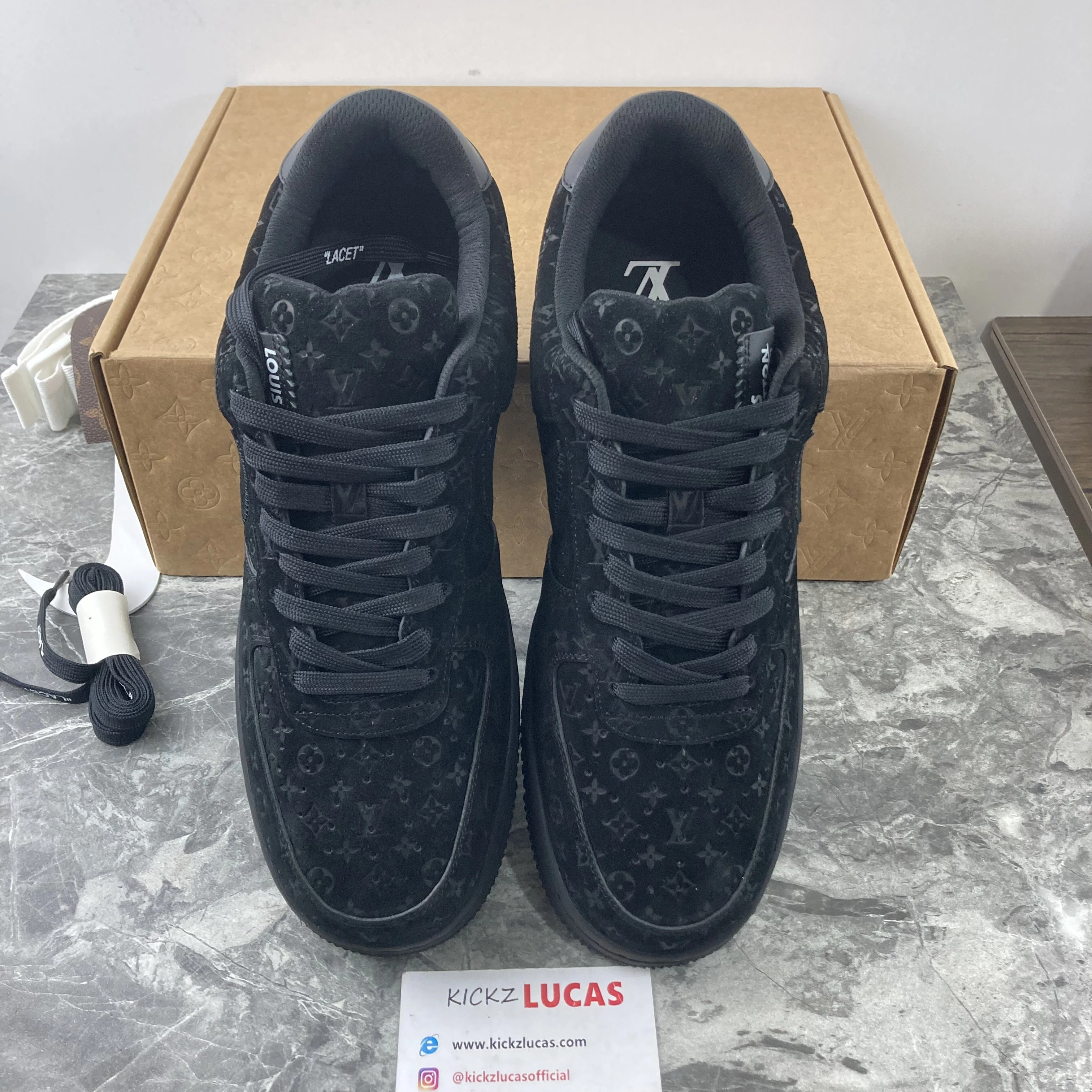 L*V x Air Force 1 Low By Virgil Abloh Black WrinkleFree 4144