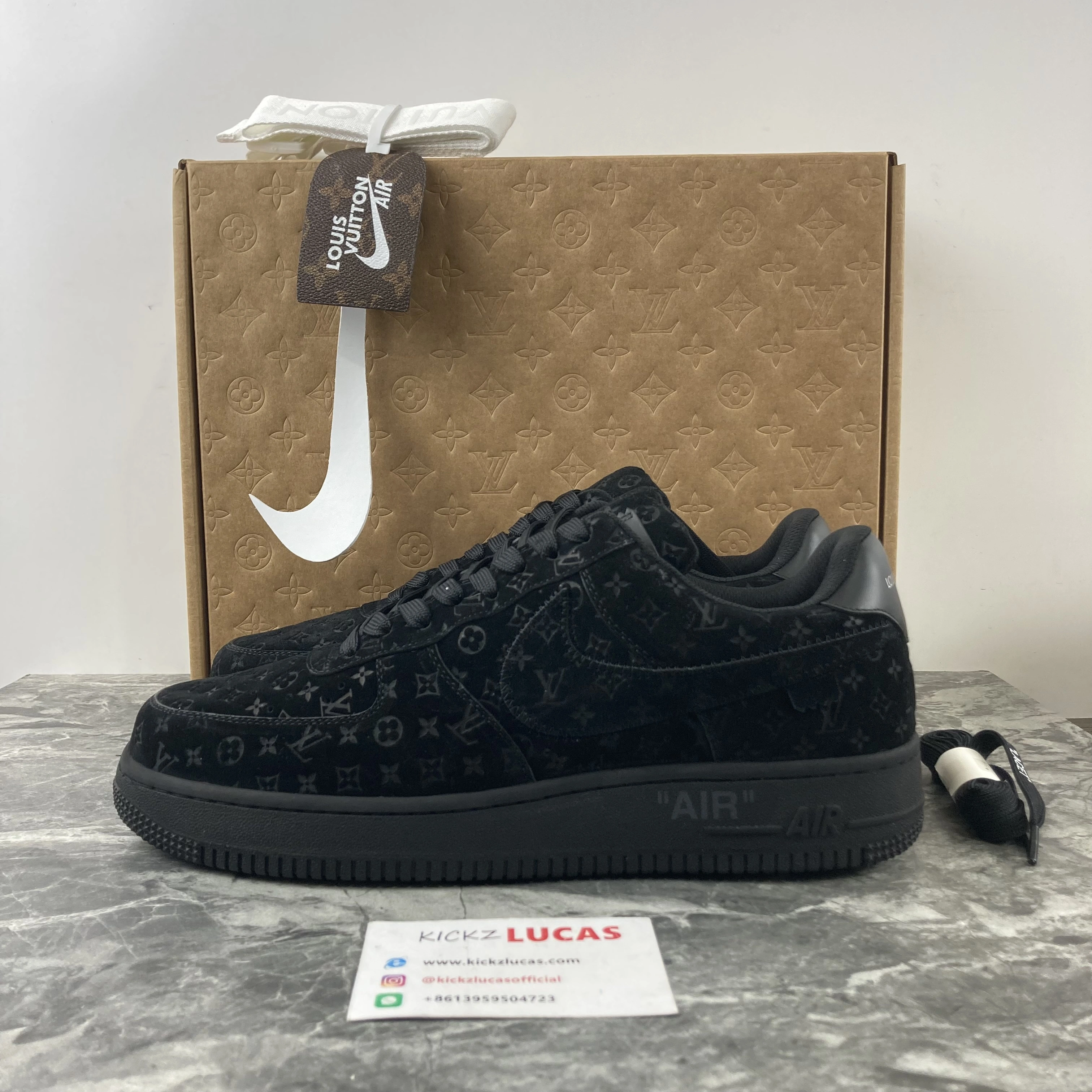 L*V x Air Force 1 Low By Virgil Abloh Black WrinkleFree 4144