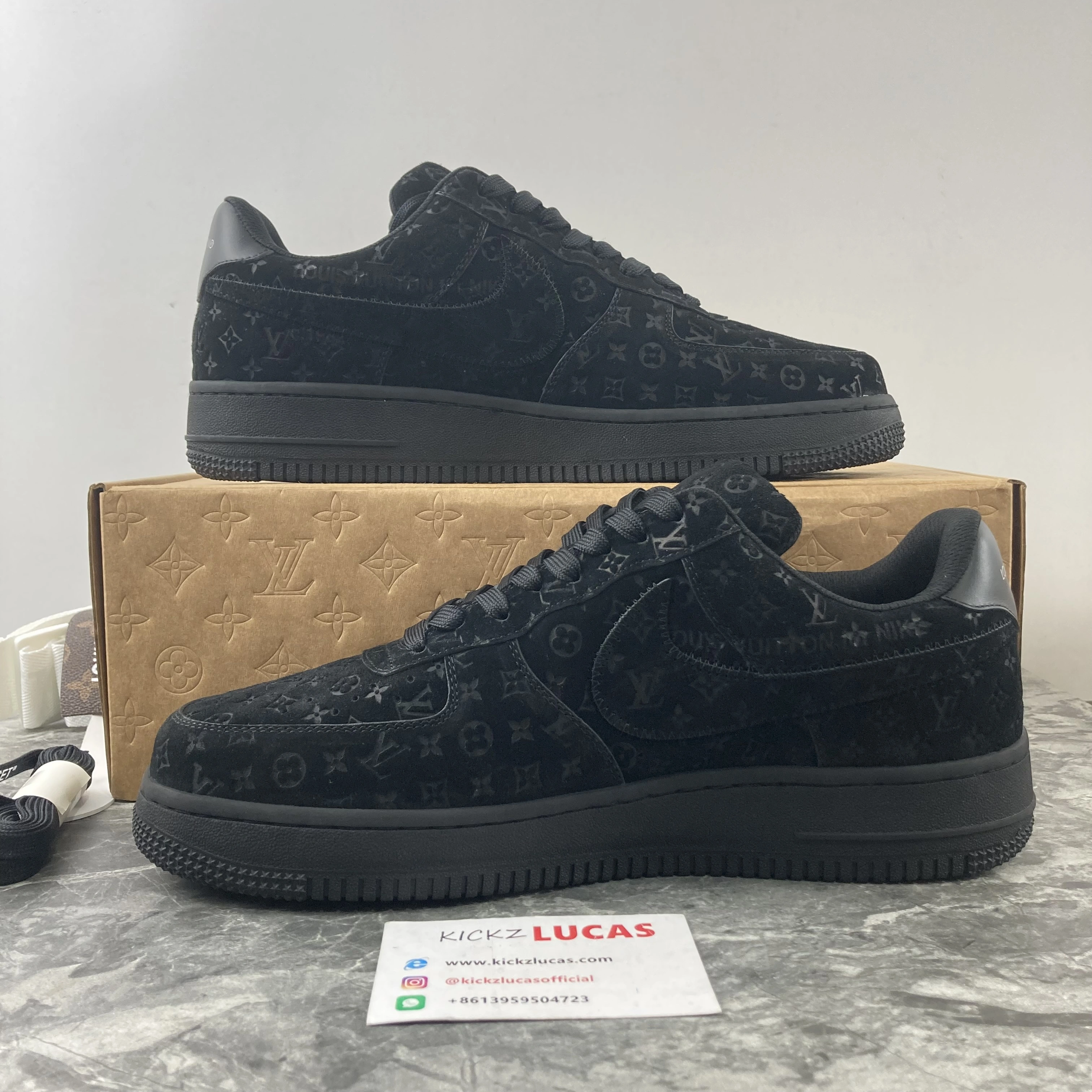 L*V x Air Force 1 Low By Virgil Abloh Black WrinkleFree 4144