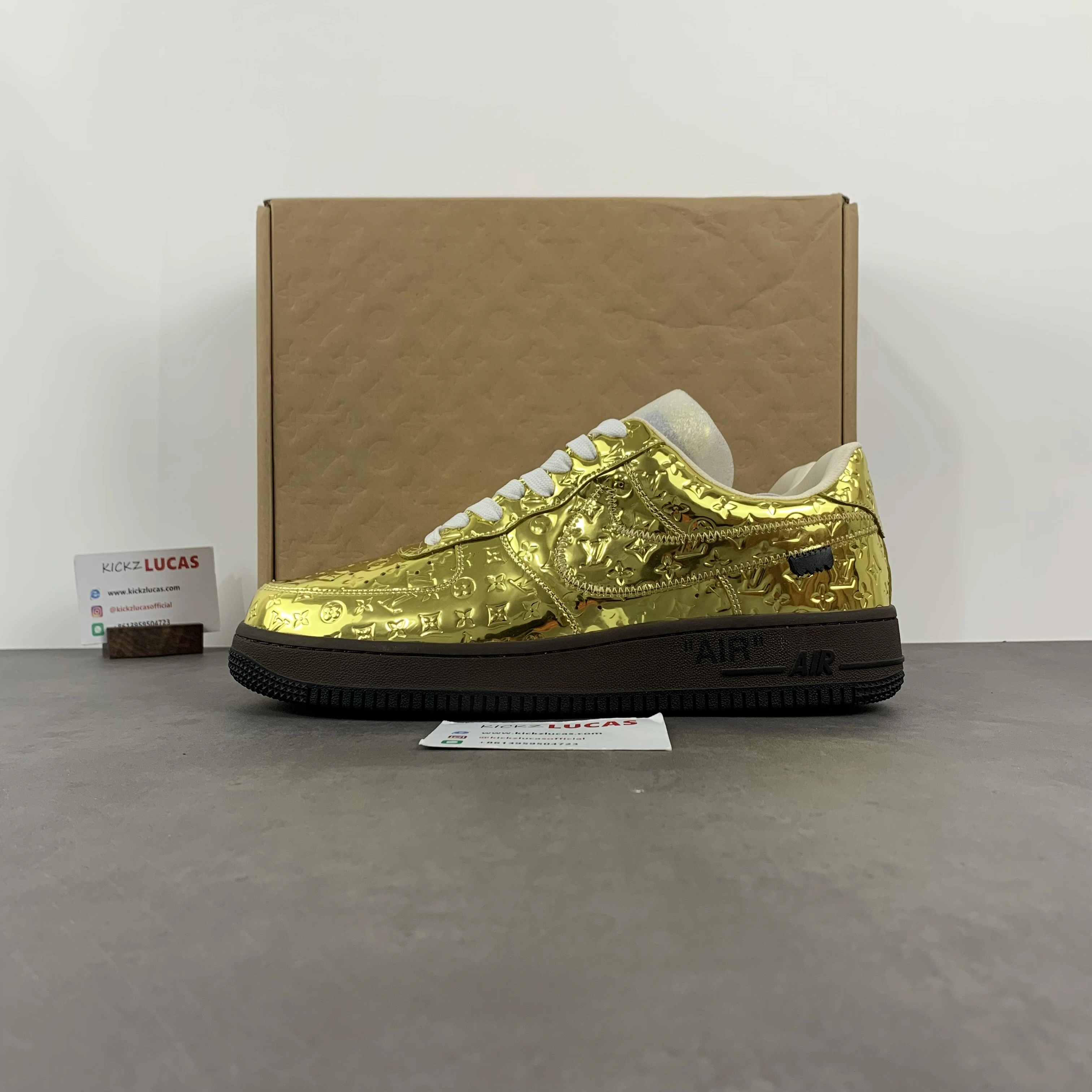 L*V x Air Force 1 Low By Virgil Abloh Metallic Gold Breathable 4137