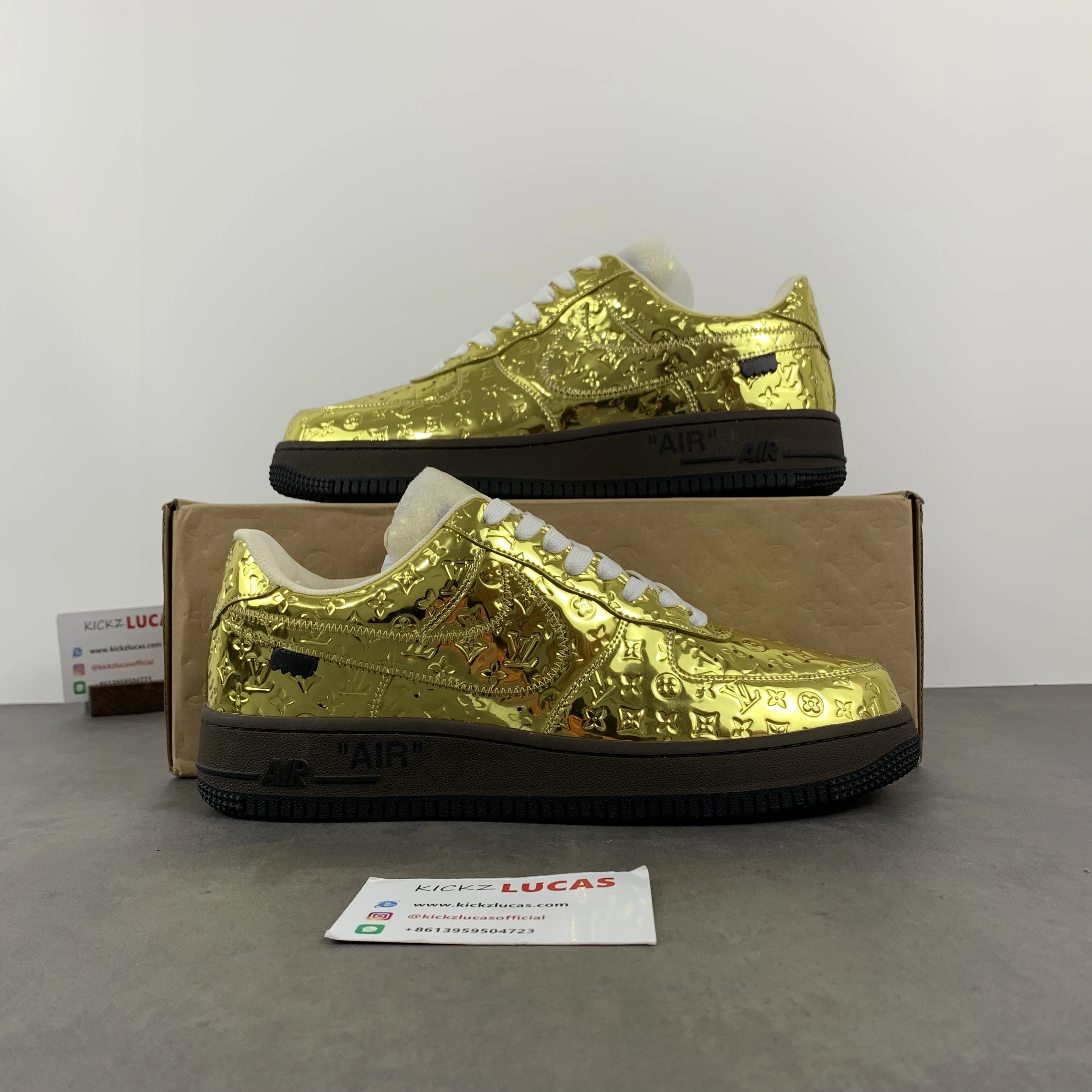 L*V x Air Force 1 Low By Virgil Abloh Metallic Gold Breathable 4137