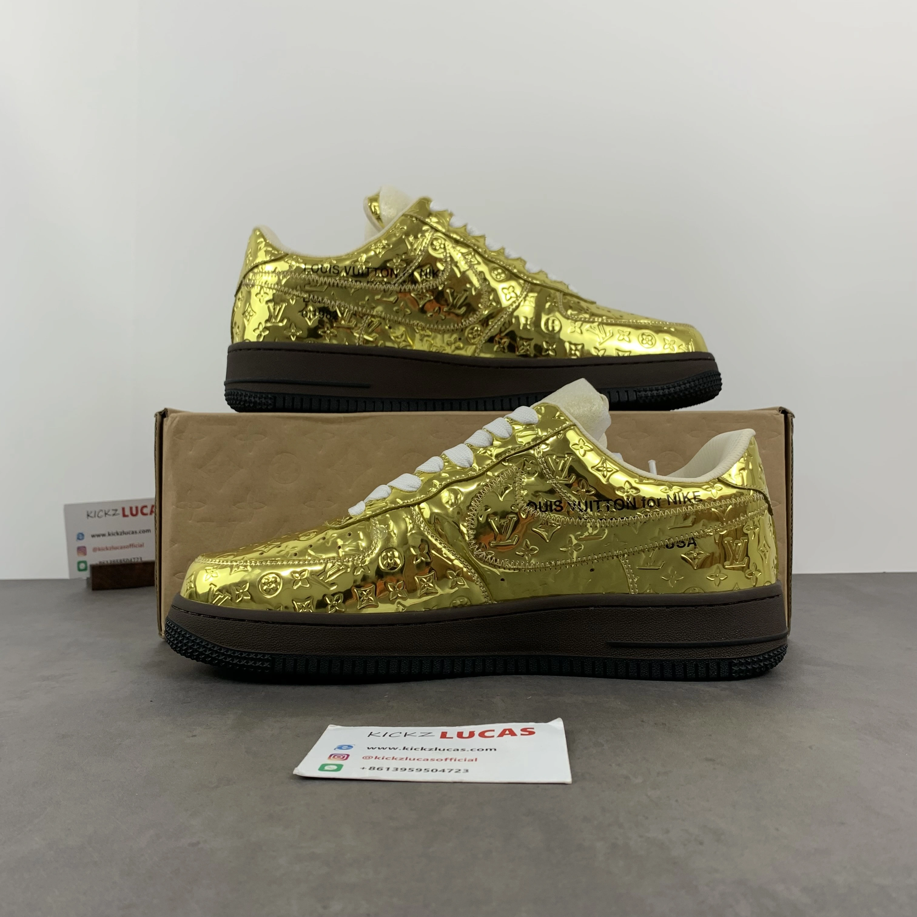 L*V x Air Force 1 Low By Virgil Abloh Metallic Gold Breathable 4137