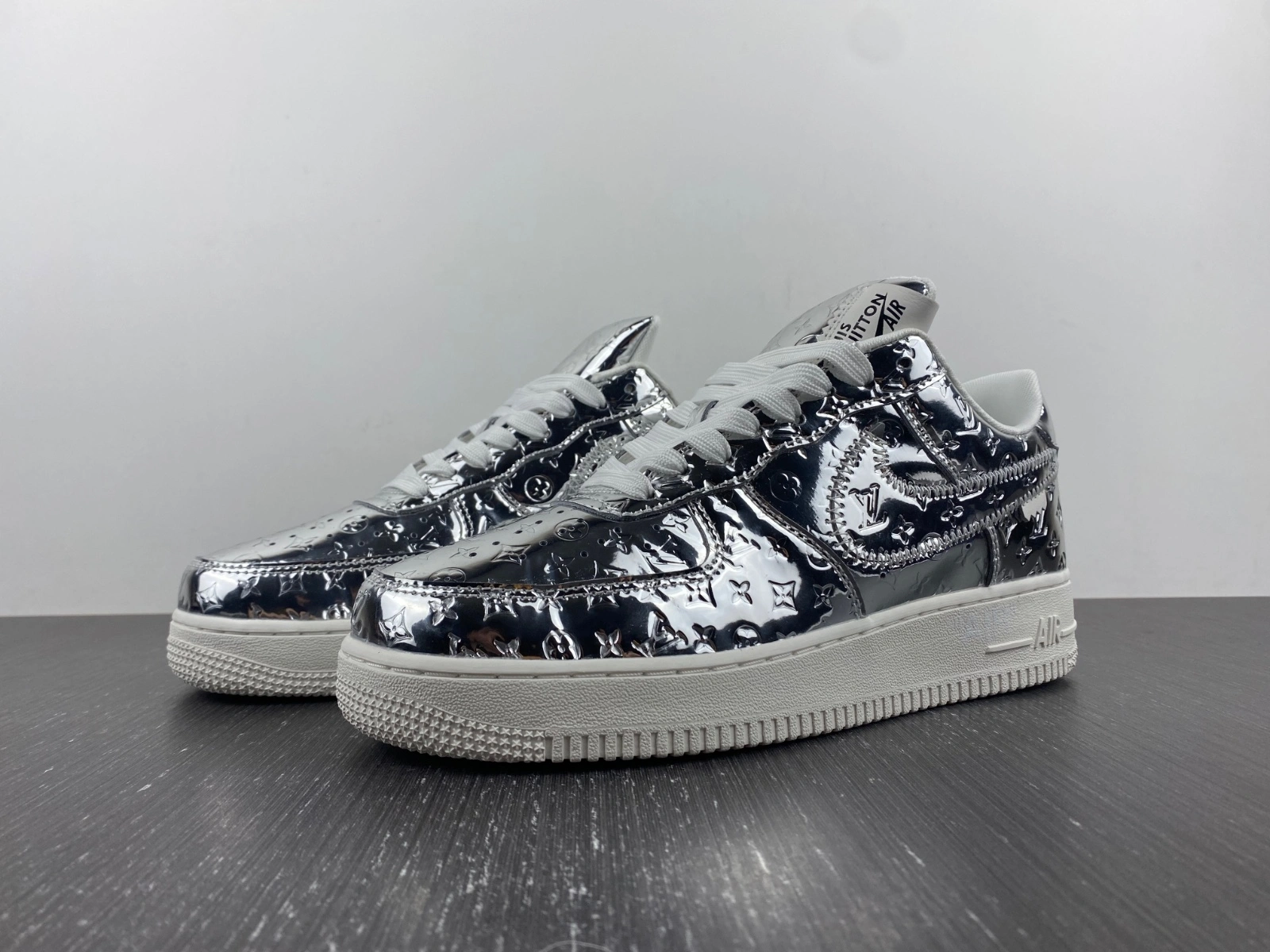 Vibrant L*V x Air Force 1 Low By Virgil Abloh Metallic Silver 758
