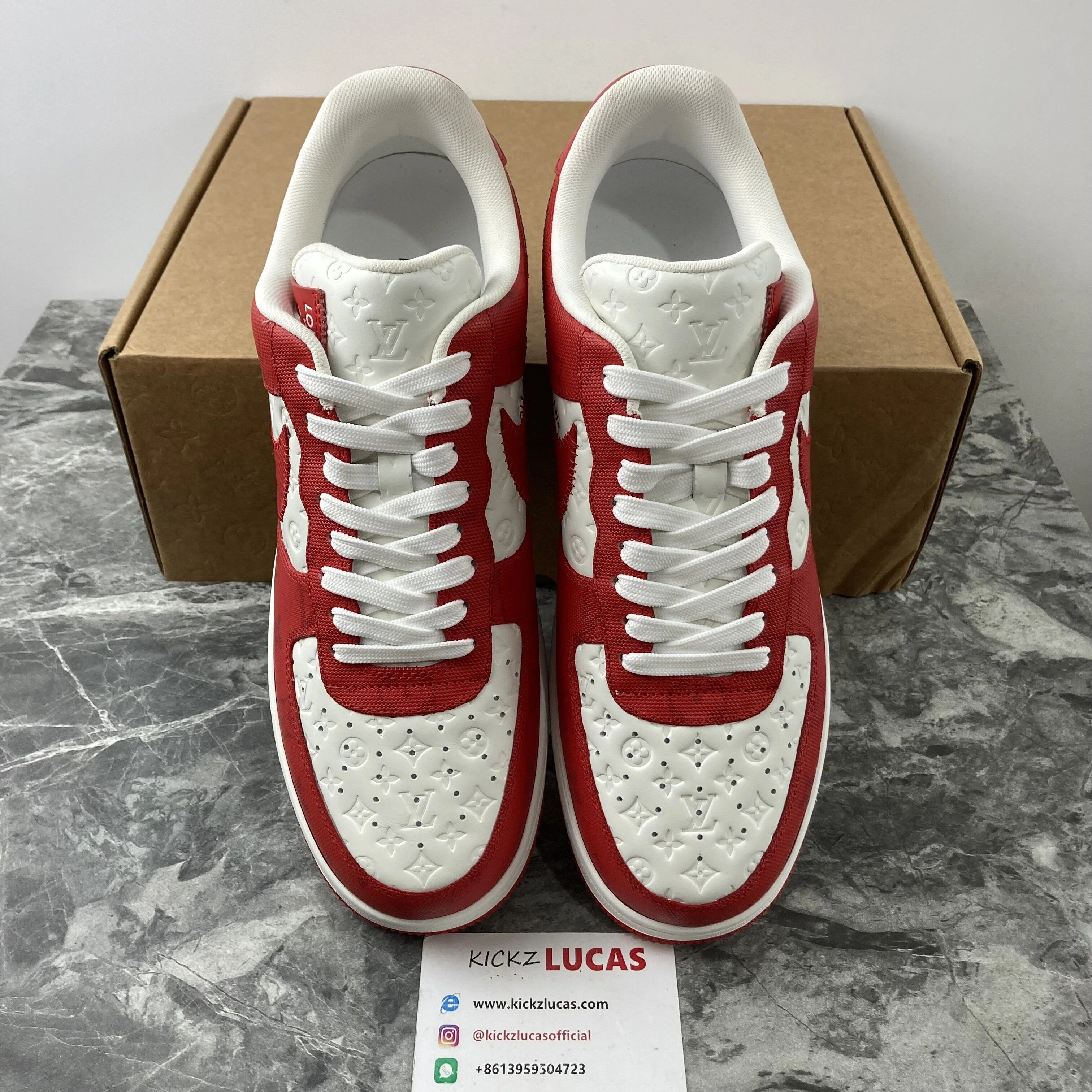 SmoothTexture L*V x Air Force 1 Low By Virgil Abloh White Red 768