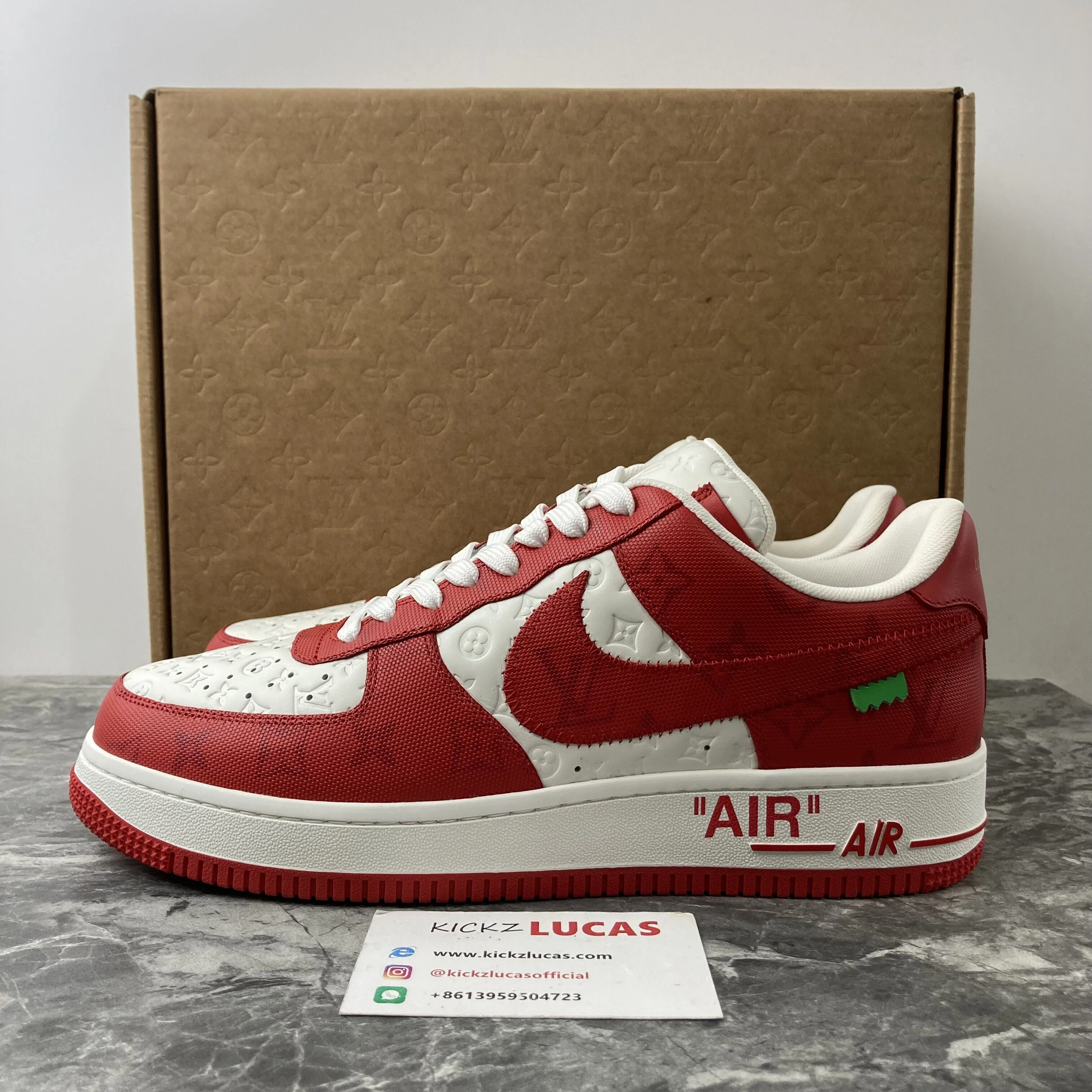 SmoothTexture L*V x Air Force 1 Low By Virgil Abloh White Red 768