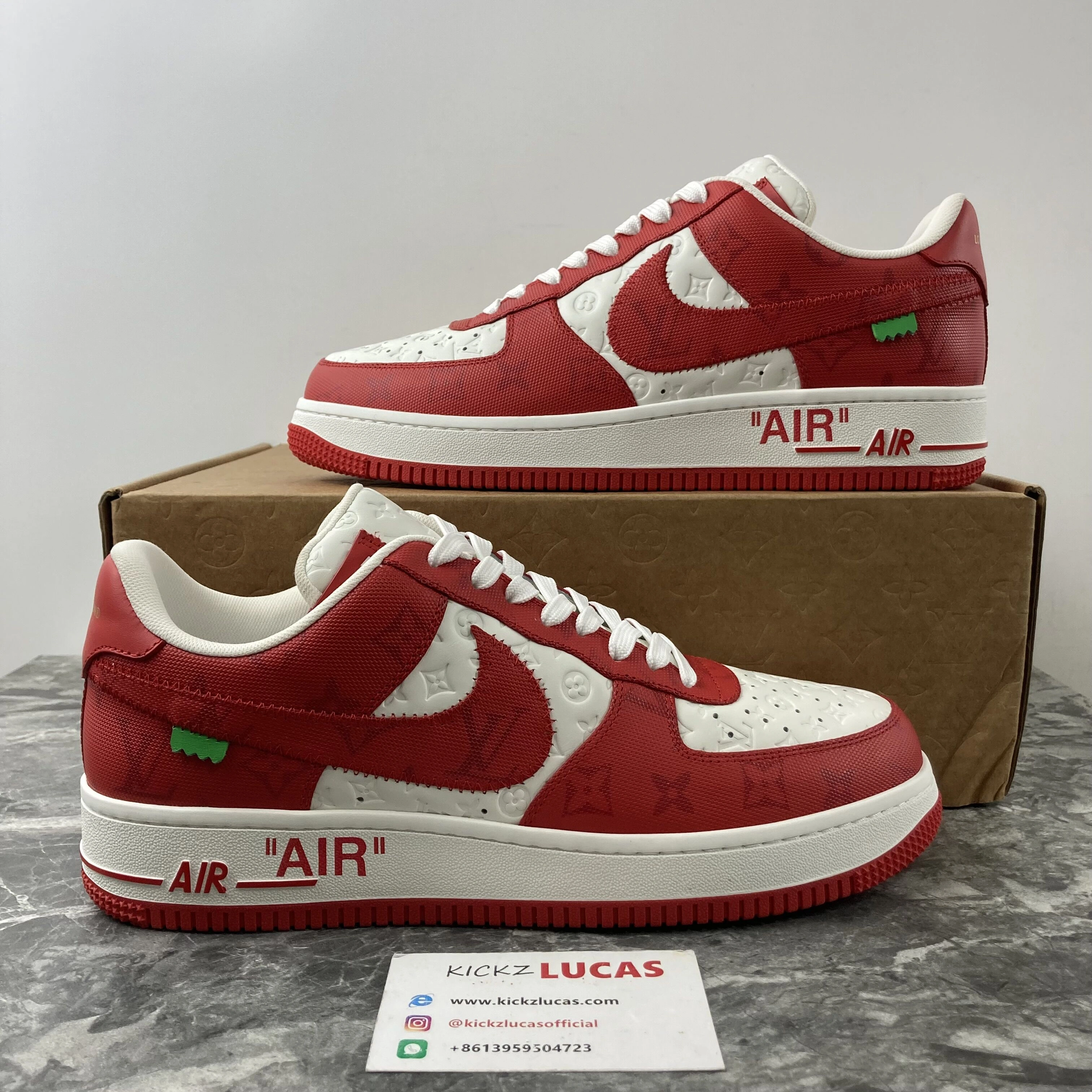 SmoothTexture L*V x Air Force 1 Low By Virgil Abloh White Red 768