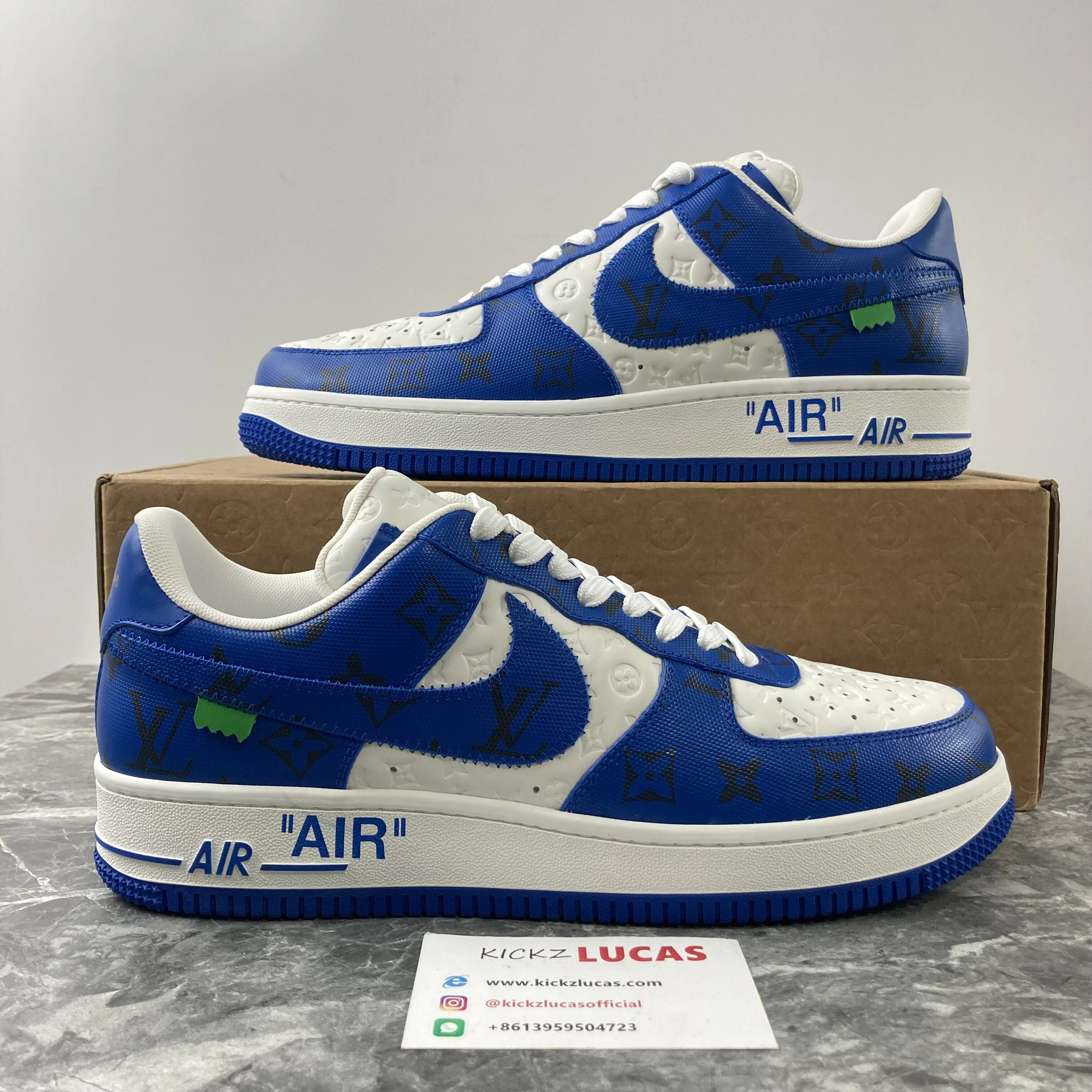 SportInspired L*V x Air Force 1 Low By Virgil Abloh White Royal 4143