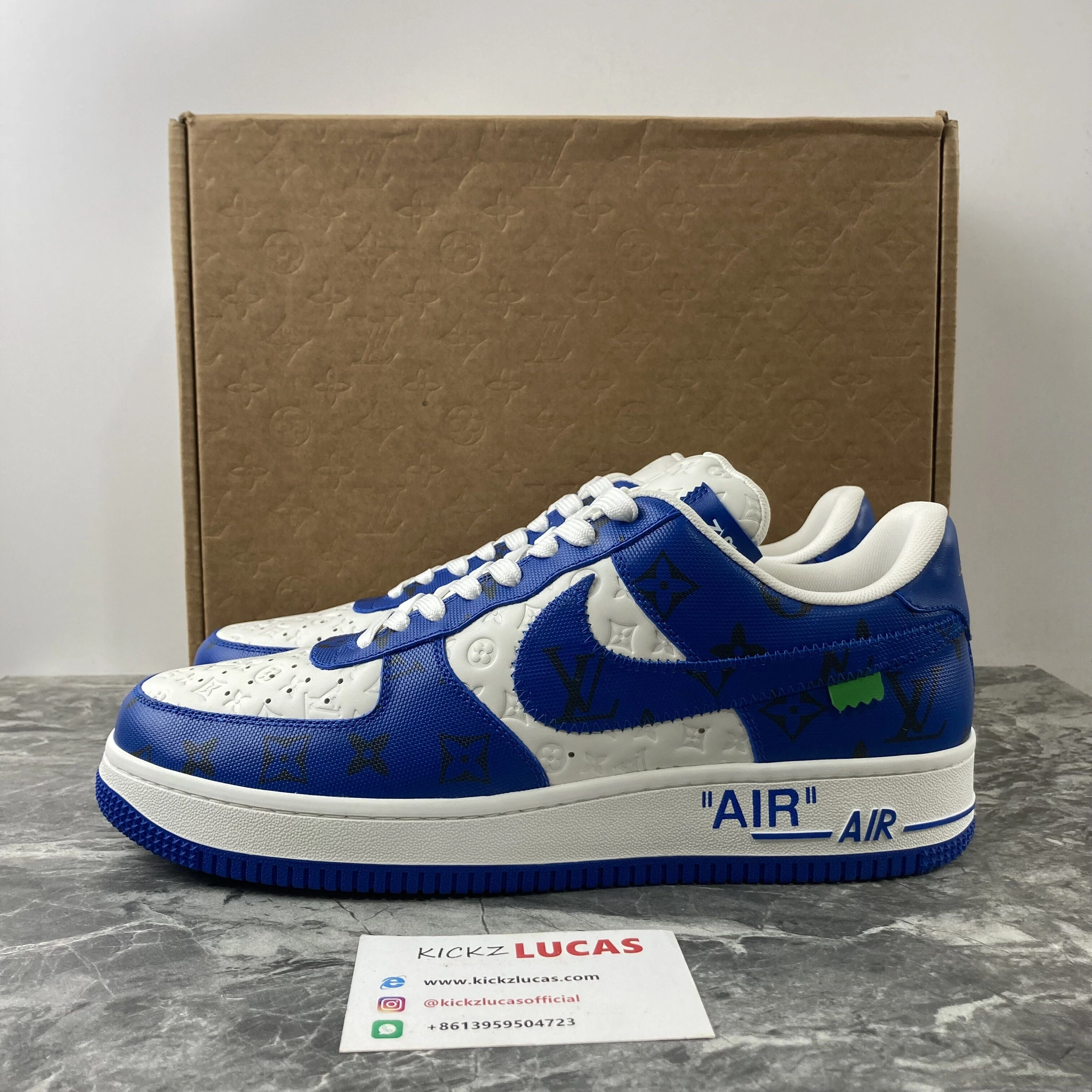 SportInspired L*V x Air Force 1 Low By Virgil Abloh White Royal 4143