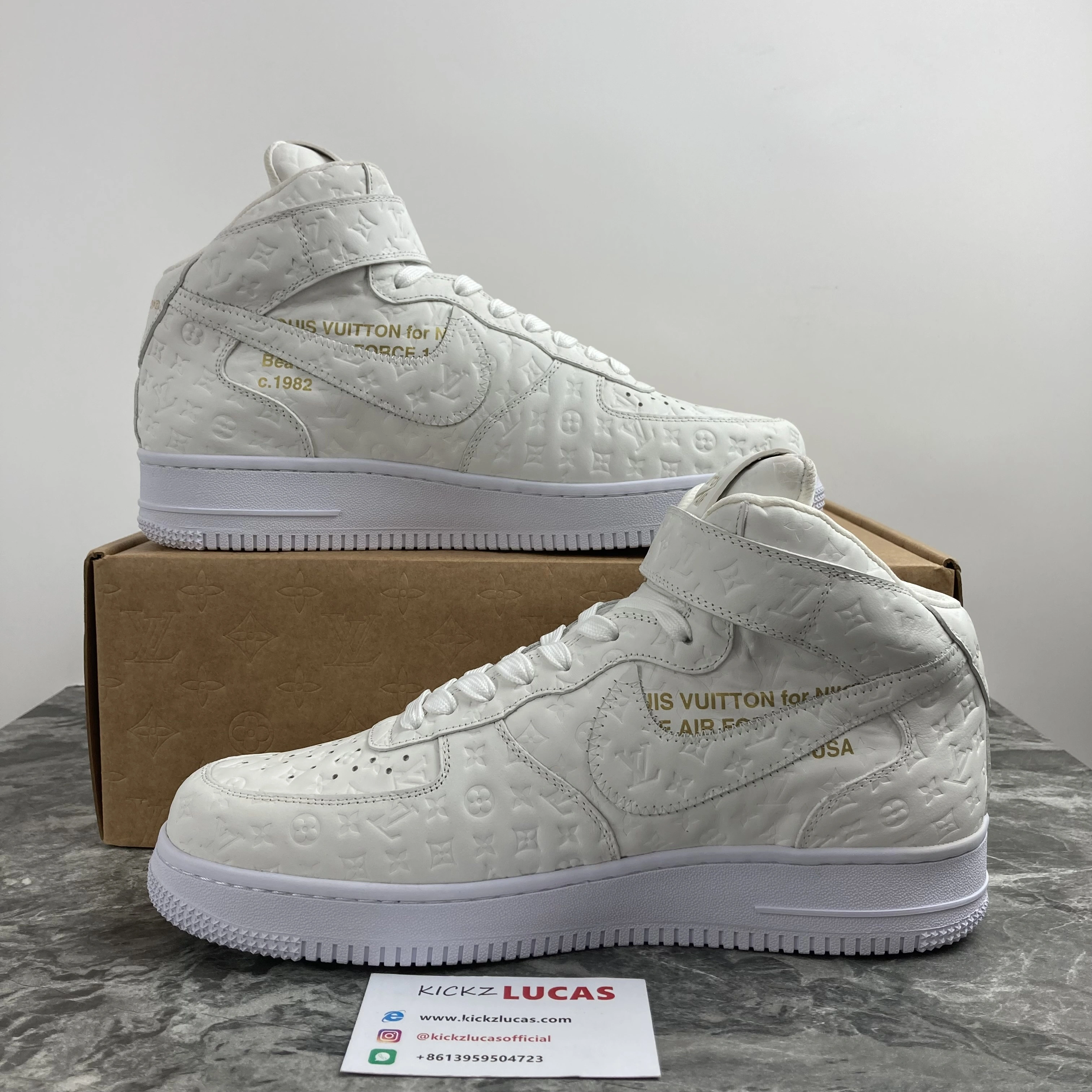 L*V x Air Force 1 Mid By Virgil Abloh White Refined 744