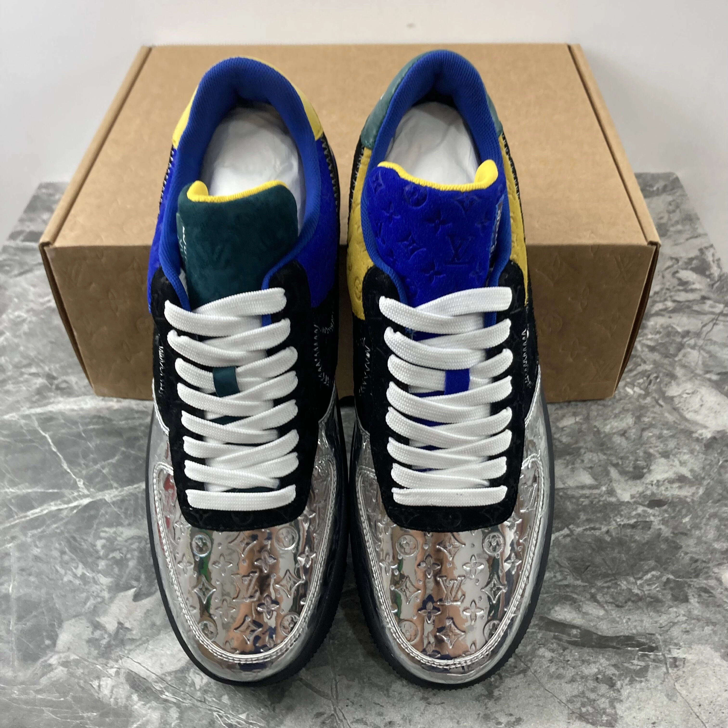 L*V x ir Force 1 Low By Virgil Abloh Black Metallic Silver UrbanStyle 4136
