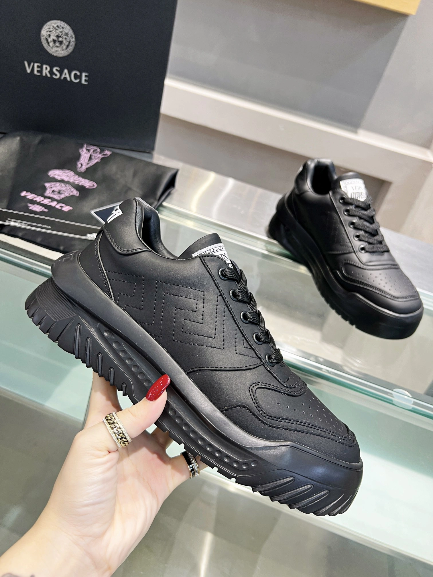 GoAnywhere Men And Women V*ersace Top Sneakers CP 20230607- 6645