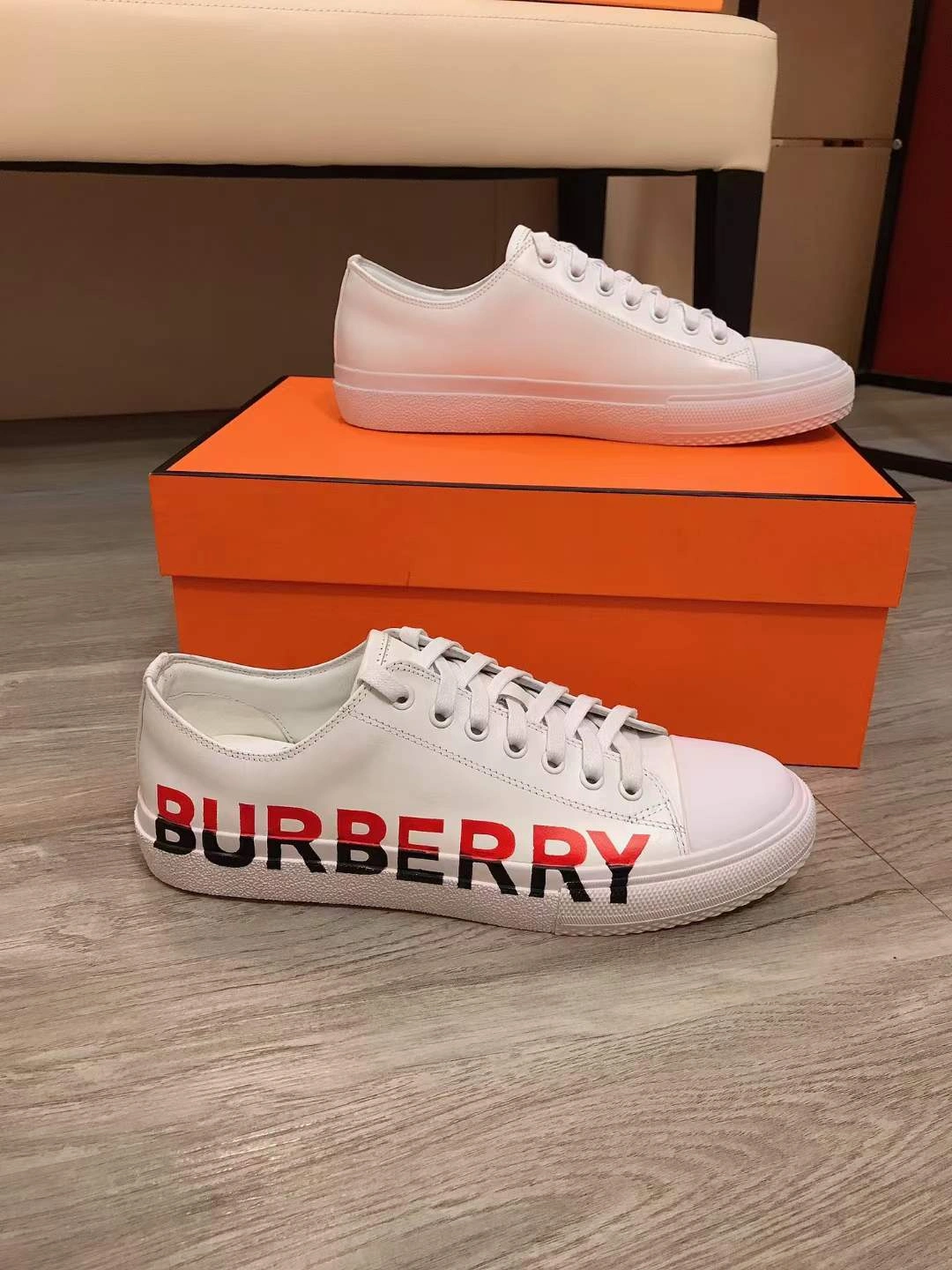 Men B*urberry Top Sneaker SmoothTexture 6287