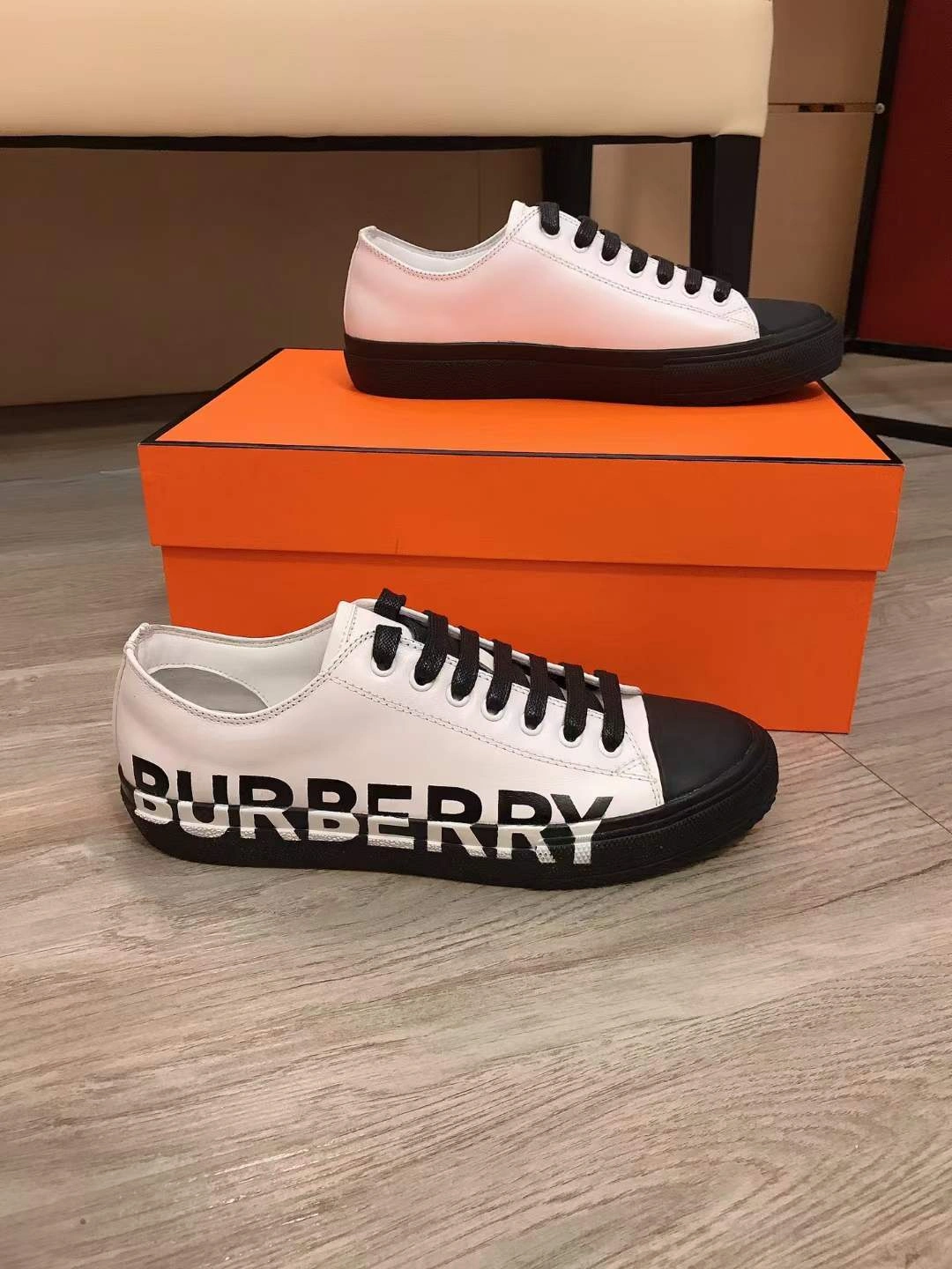 Men B*urberry Top Sneaker SmoothTexture 6287