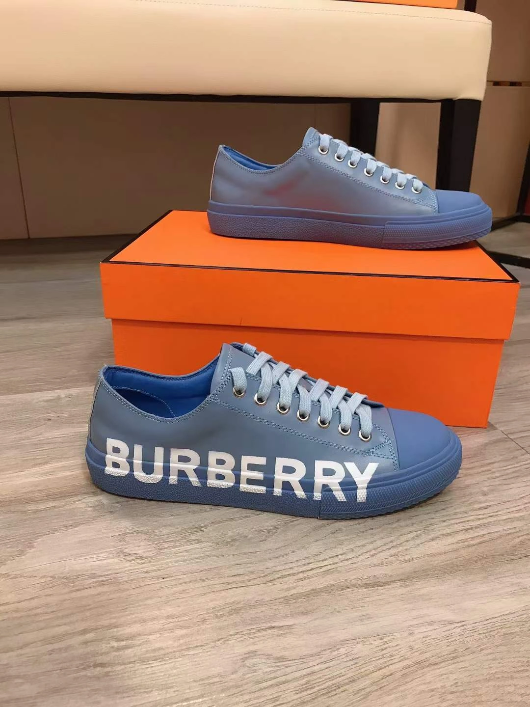 Men B*urberry Top Sneaker SmoothTexture 6287