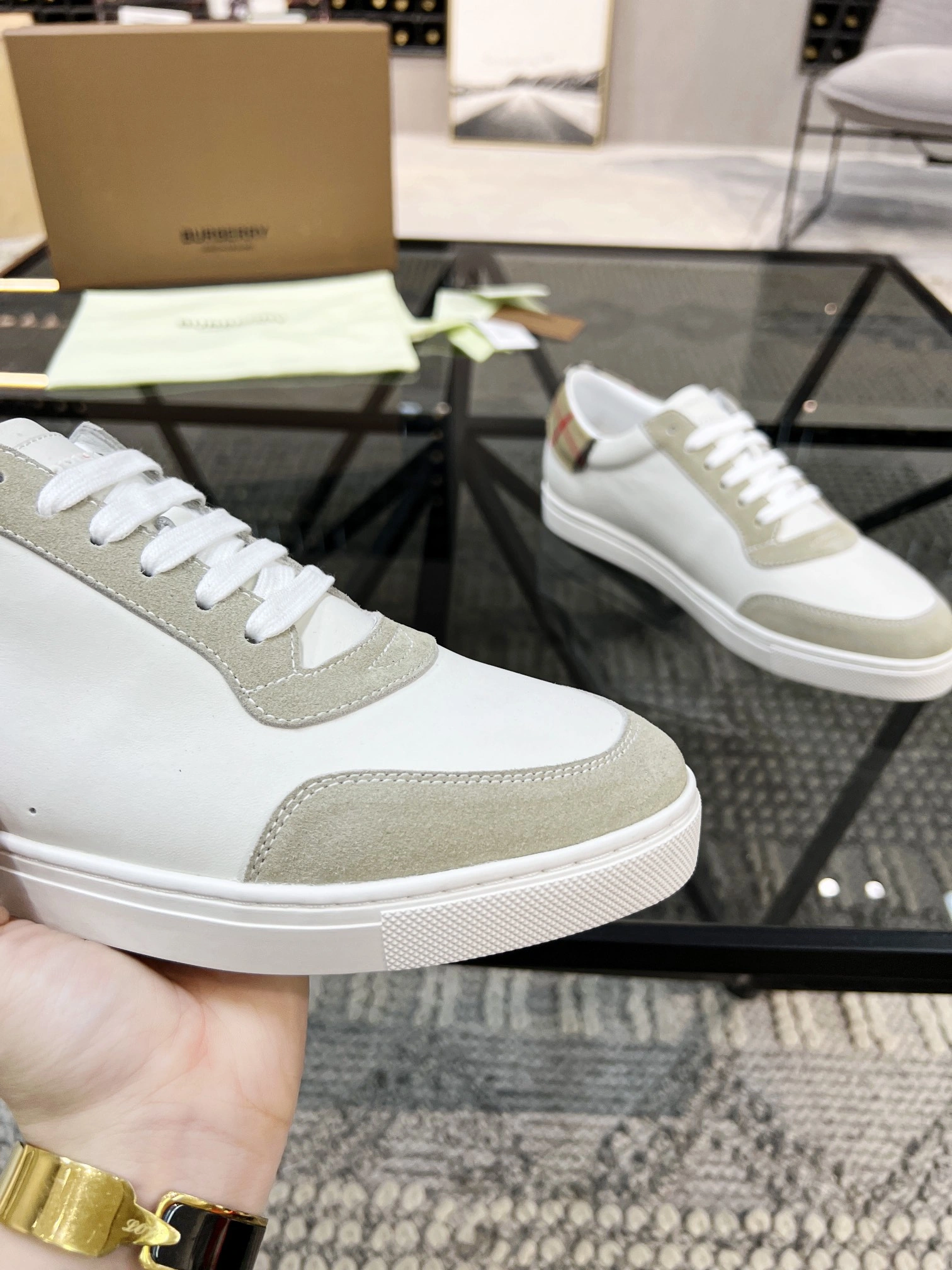 Men B*urberry Top Sneakers CP 20230606- EasyCare 6277